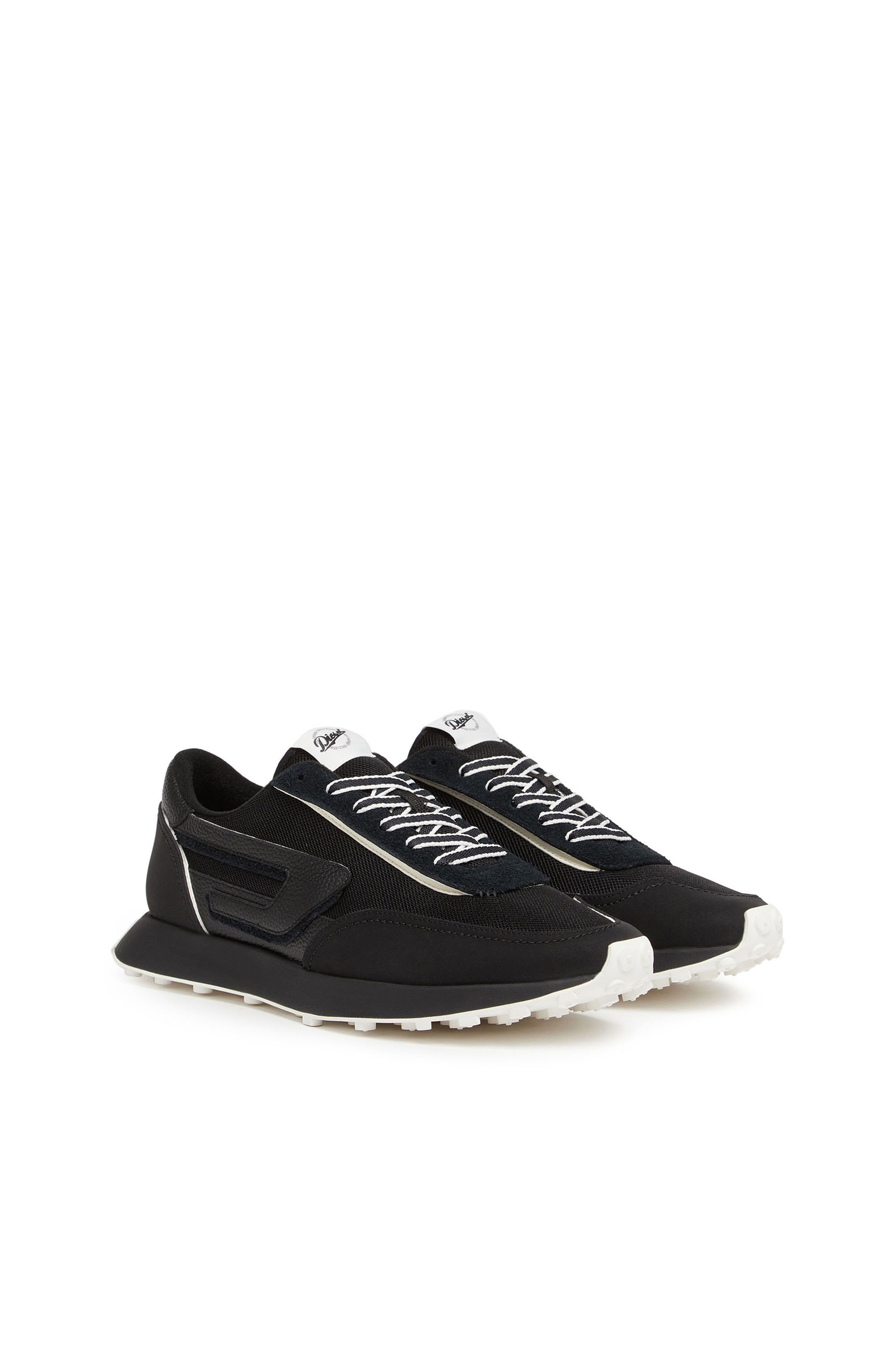 Diesel - S-RACER LC, Man's S-Racer Lc - Sneakers in mesh, suede and leather in Black - 2