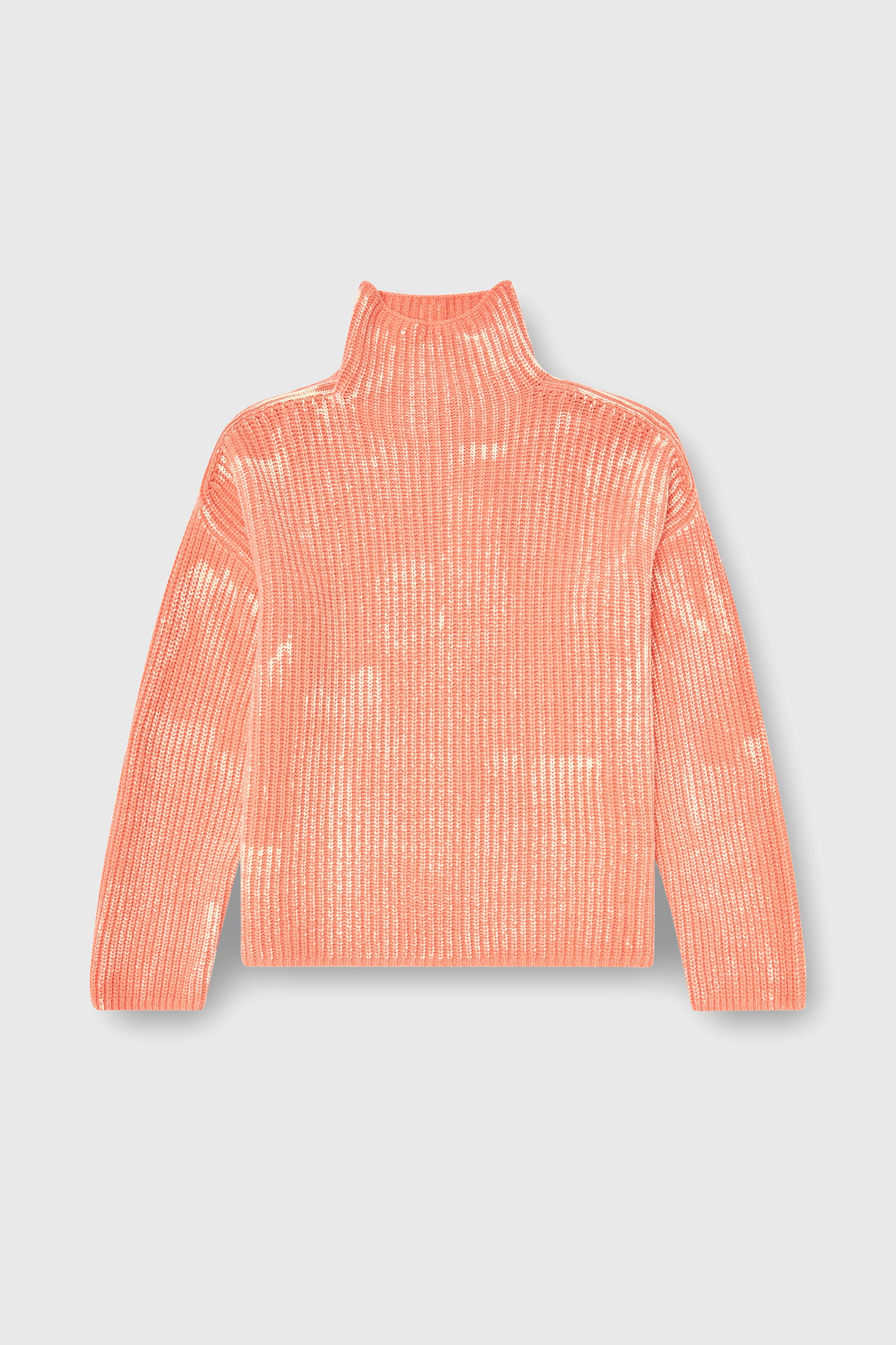 Diesel - M-AMET, Jersey de cuello embudo en mezcla de lana acanalada Mujer in Rojo - 2
