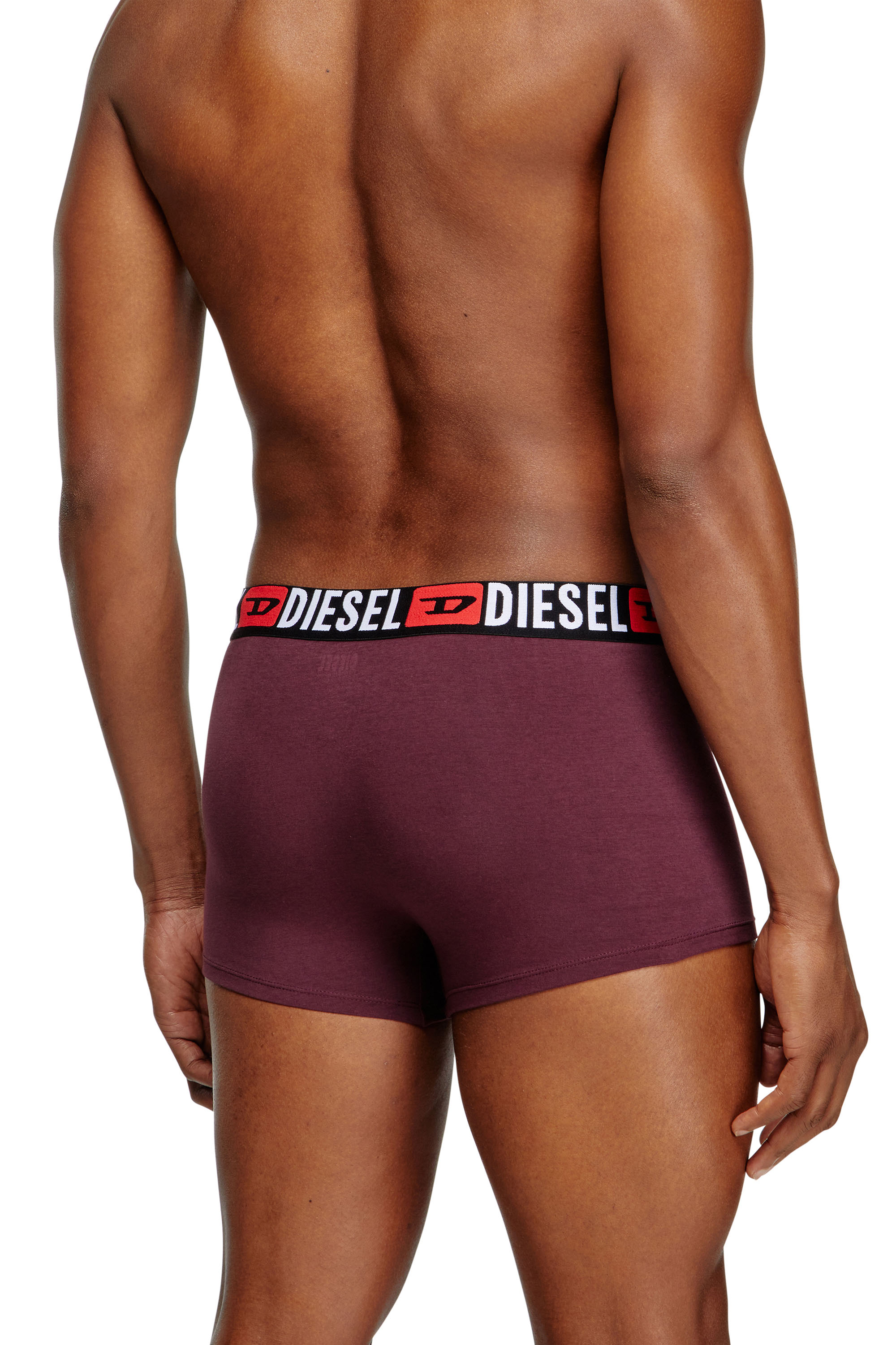 Diesel - UMBX-DAMIENTHREEPACK, Male's Three-pack of all-over logo waist boxers in Black/Violet - 3