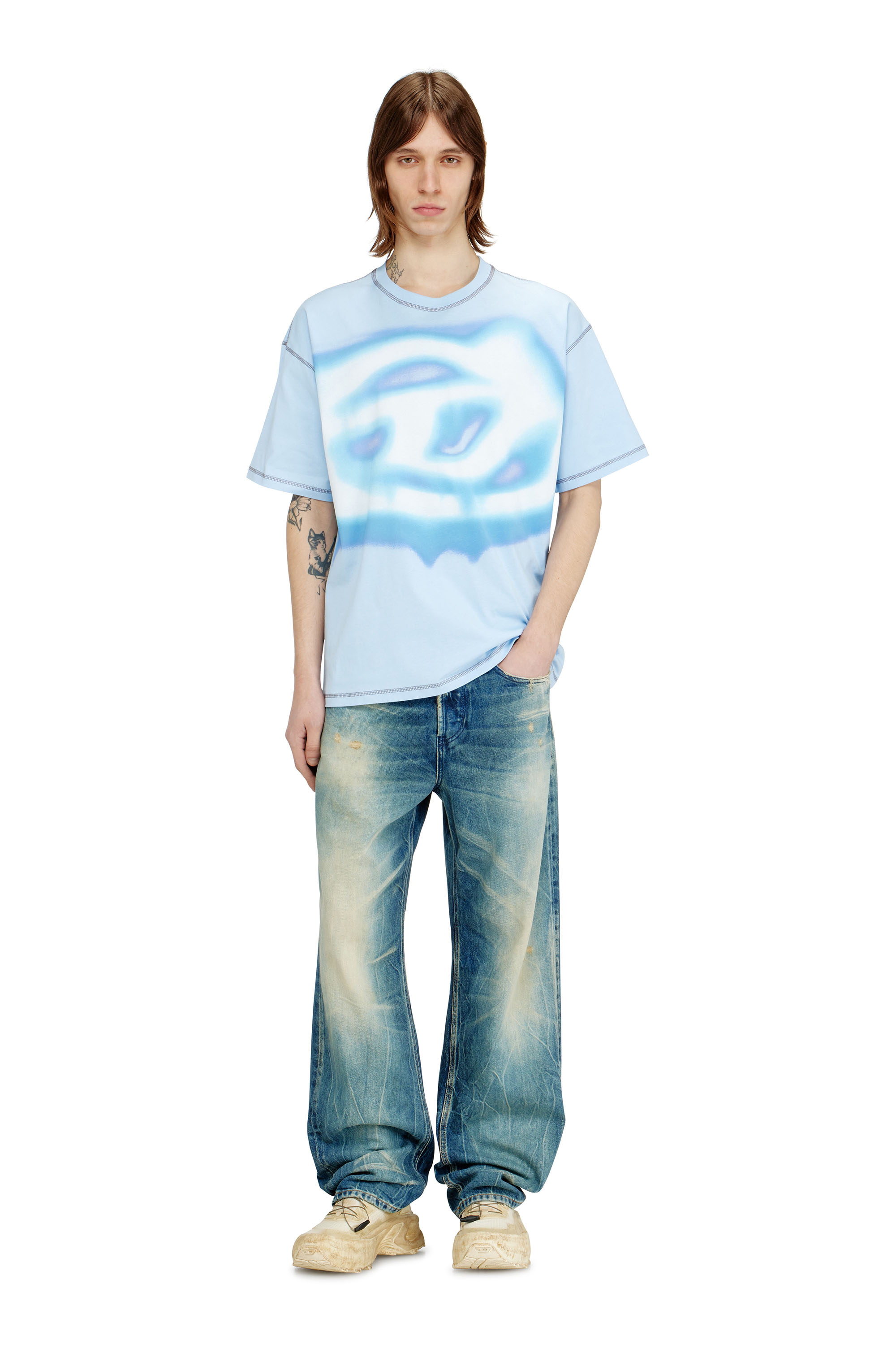 Diesel - T-BOXT-V11, Man's Relaxed T-shirt with water-effect print in null - 1