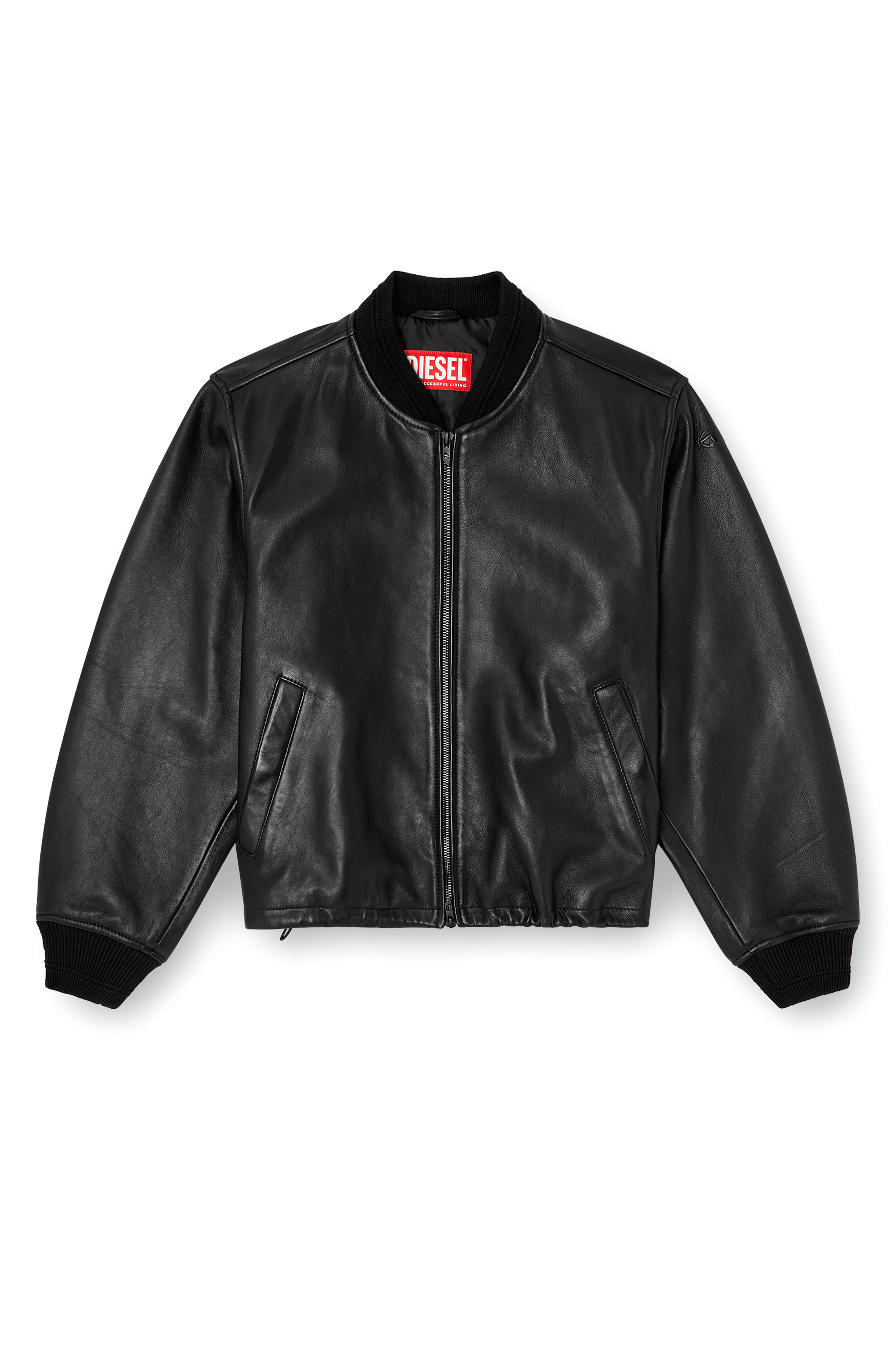 Diesel - L-ILYAN, Veste bomber en cuir Femme in Noir - 2