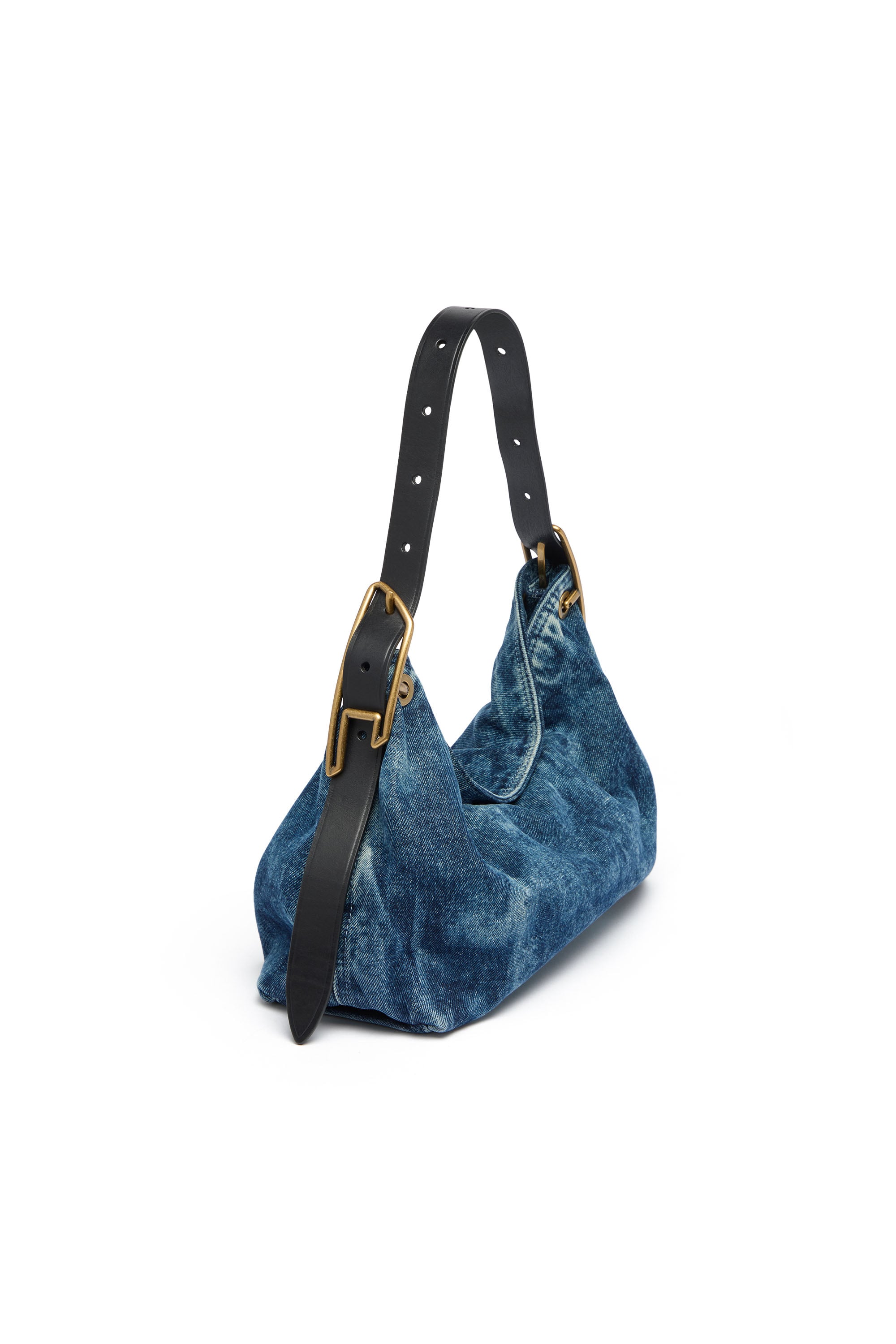 Diesel - D-LINE HOBO S, D-Line-Sac &agrave; bandouli&egrave;re en denim Femme in Bleu - 3