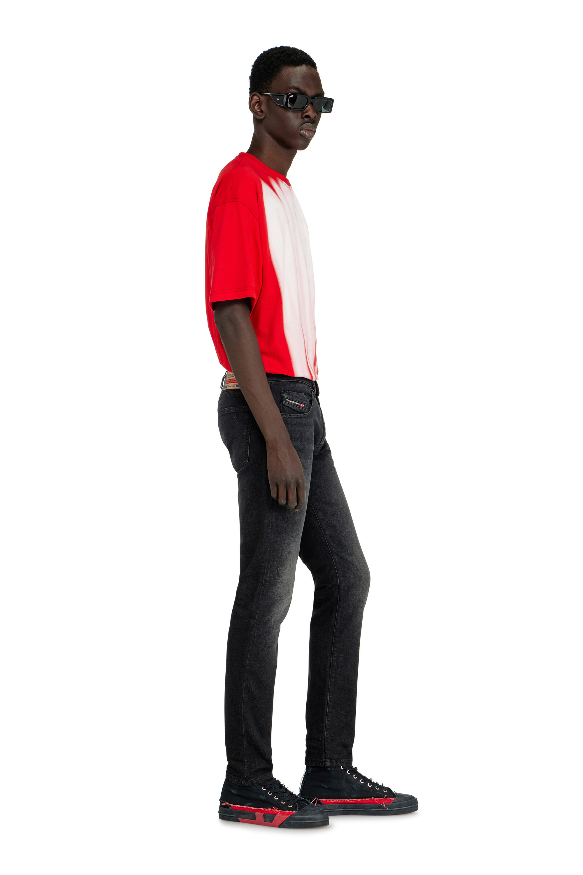 Diesel - Male's Slim Jeans 2019 D-Strukt 0DBDT, Black/Dark Grey - 2