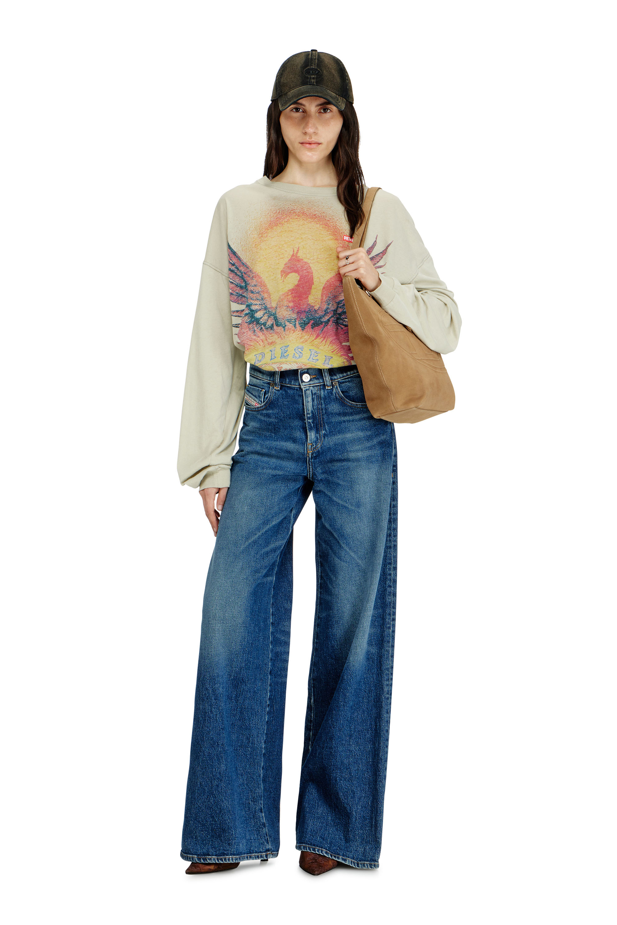 Diesel - Flare Jeans 1978 D-Akemi 09L21 Mujer, Azul medio - 1