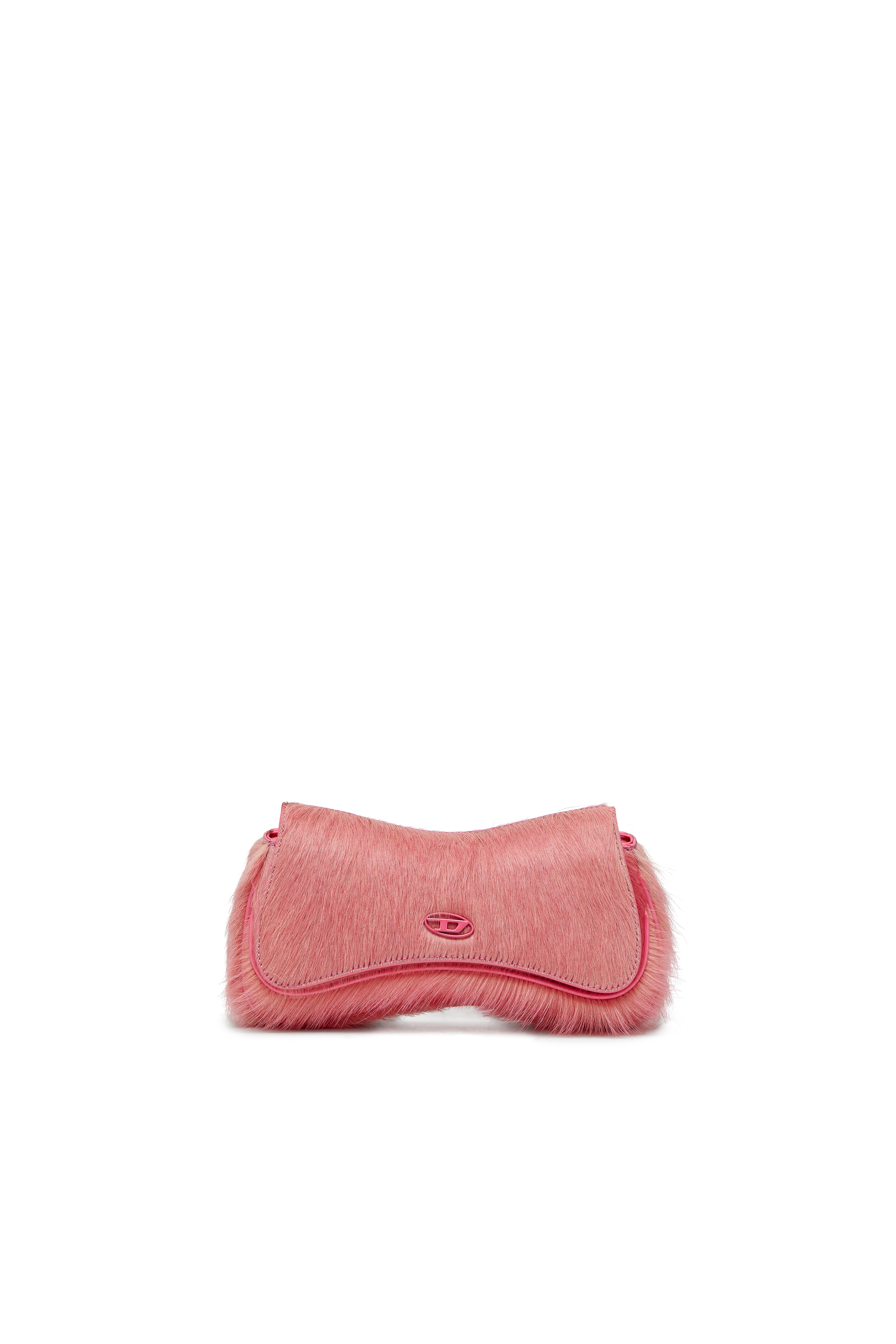 Diesel - PLAY CLUTCH, Female's Play-Clutch in coloured hairy leather in Pink - 1
