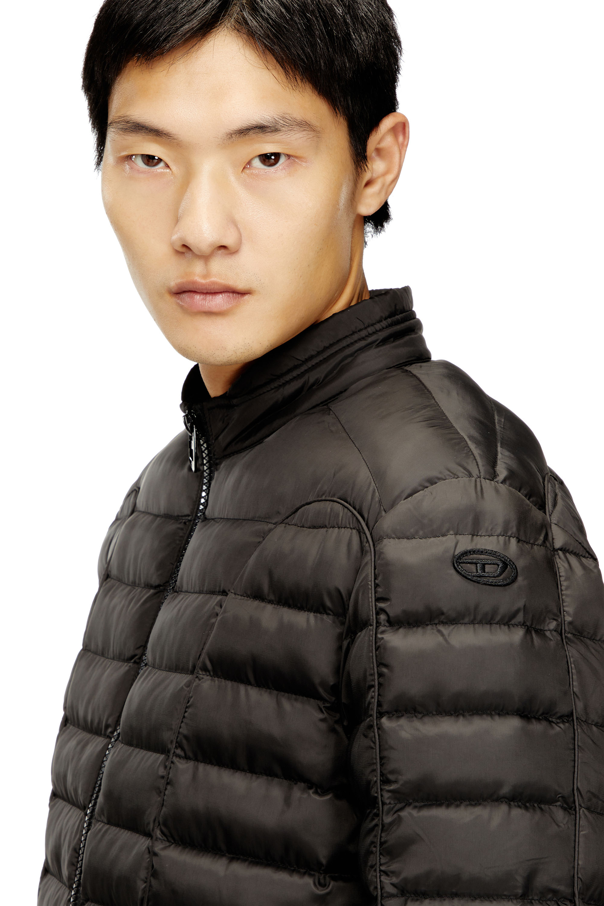 Men's Puffer jacket in light nylon | Black | Diesel