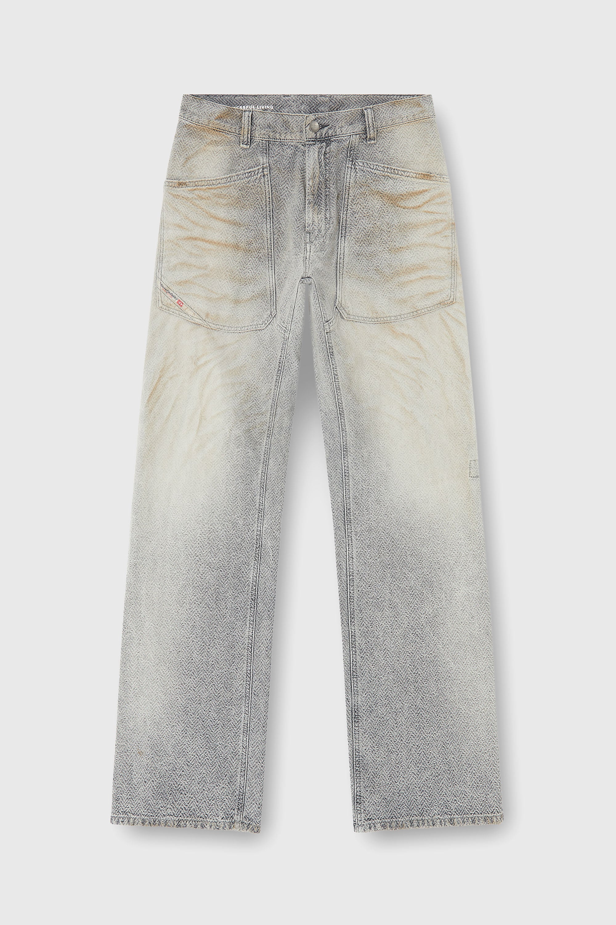 Diesel - Man's Relaxed Jeans D-Zeta 09Q11, Grey - 1