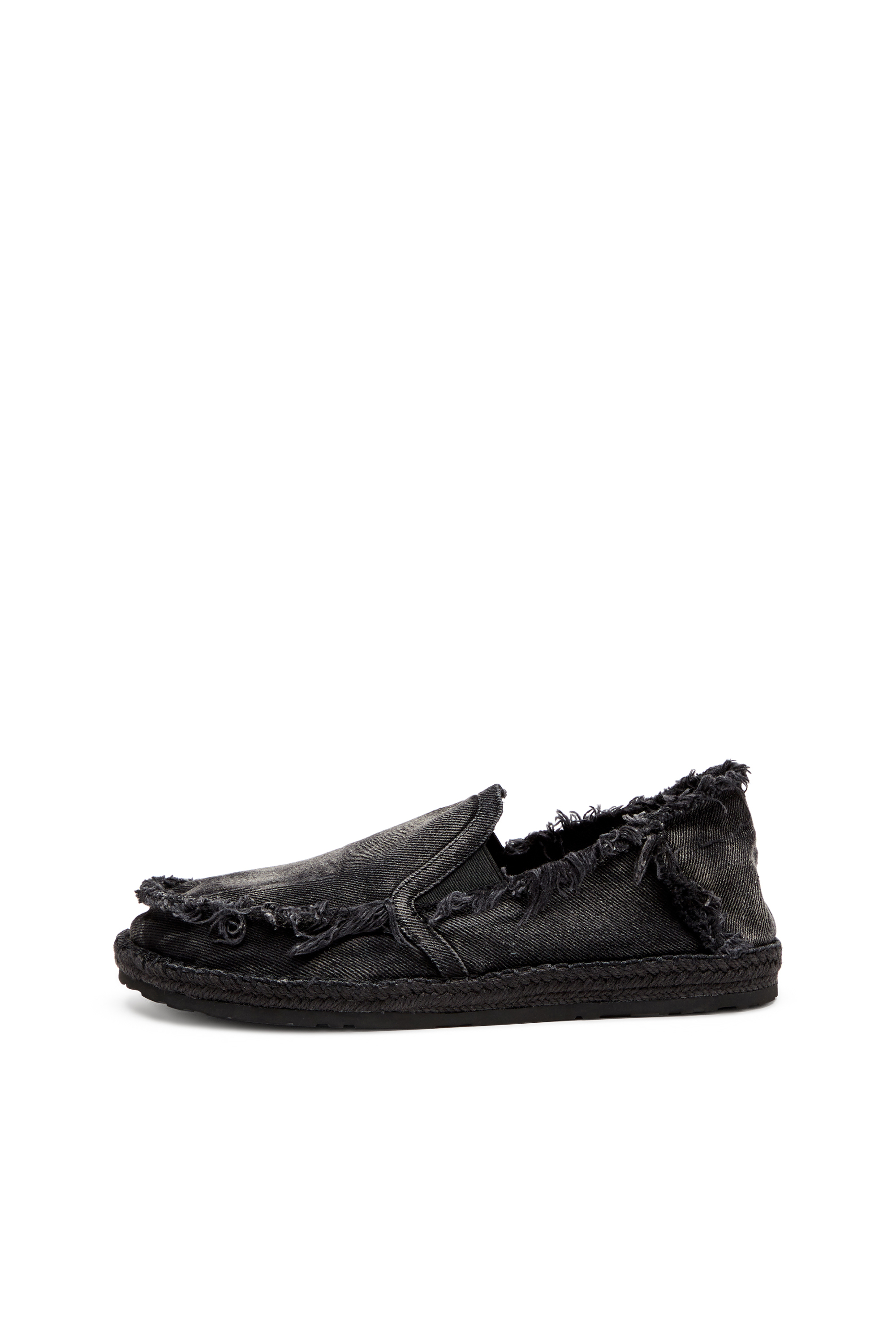 Diesel - D-LUKAS ESP, Male's D-Lukas-Espadrille loafers in distressed denim in Black - 2