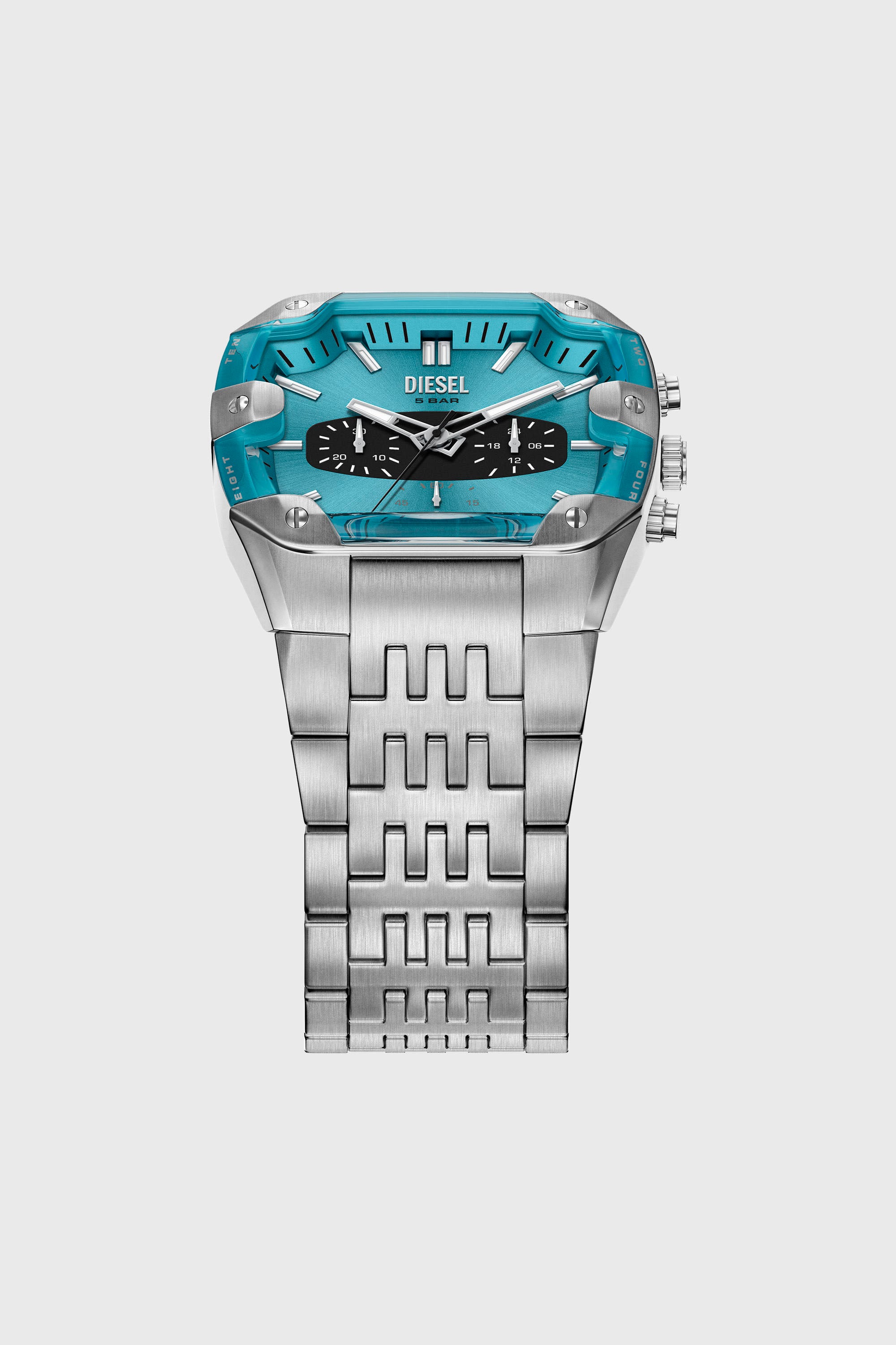 Diesel - DZ4725 WATCH, Male's Spiked cushion stainless steel watch in Silver - 4