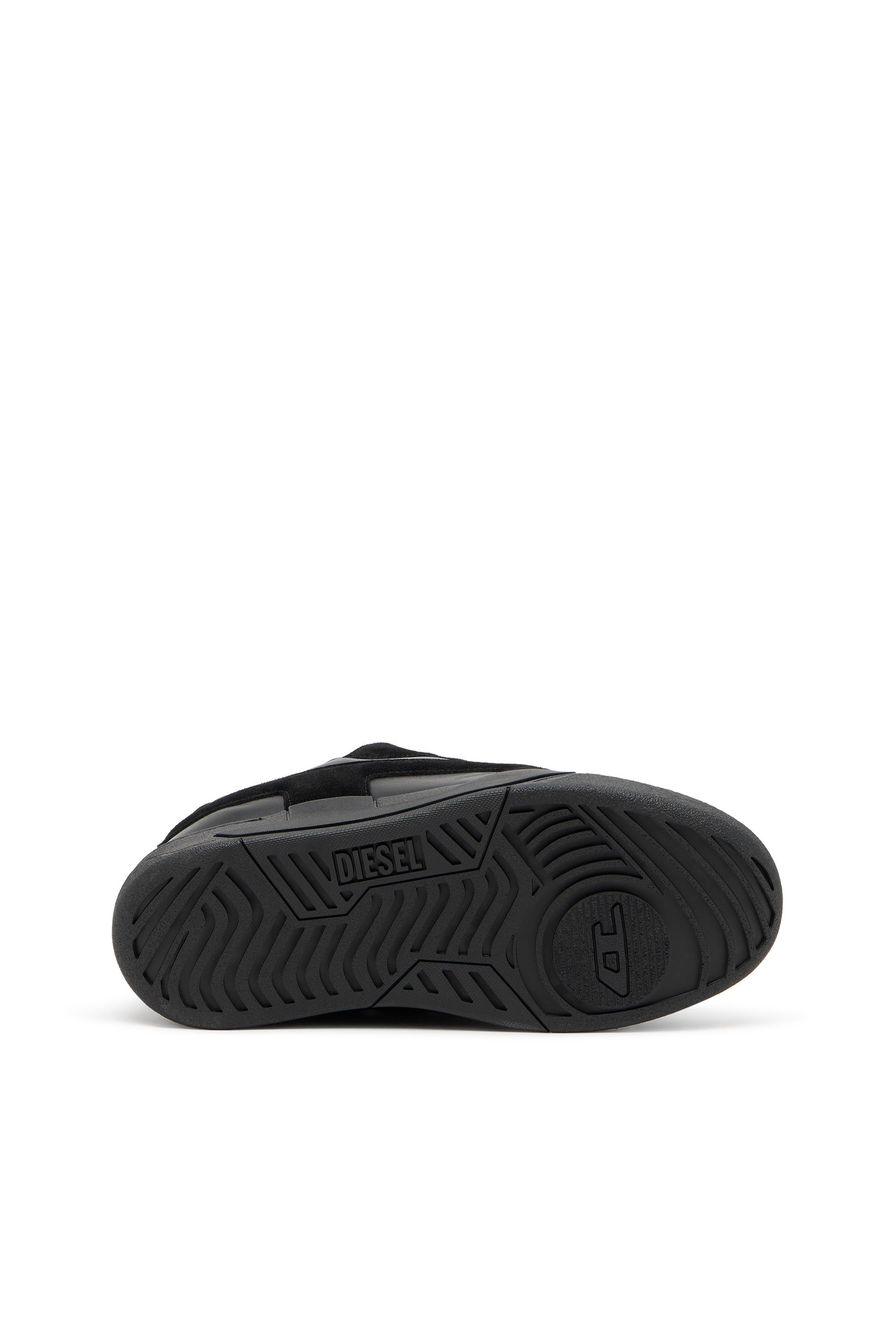 Diesel - S-D-OLLIE LOW, Male's D-Ollie-Monochrome sneakers in suede and leather in Black - 4