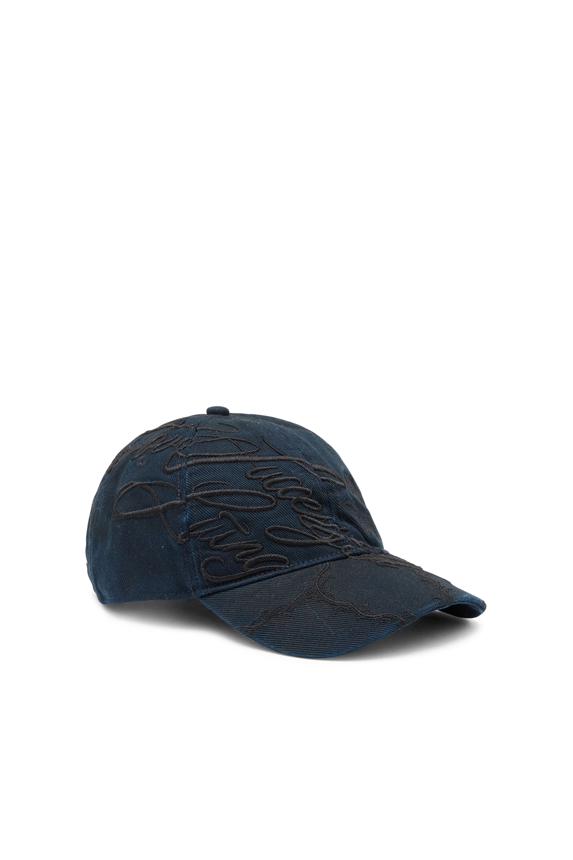 Diesel - C-THYNE, Gorra de b&eacute;isbol bordada y desgastada Hombre in Negro - 1