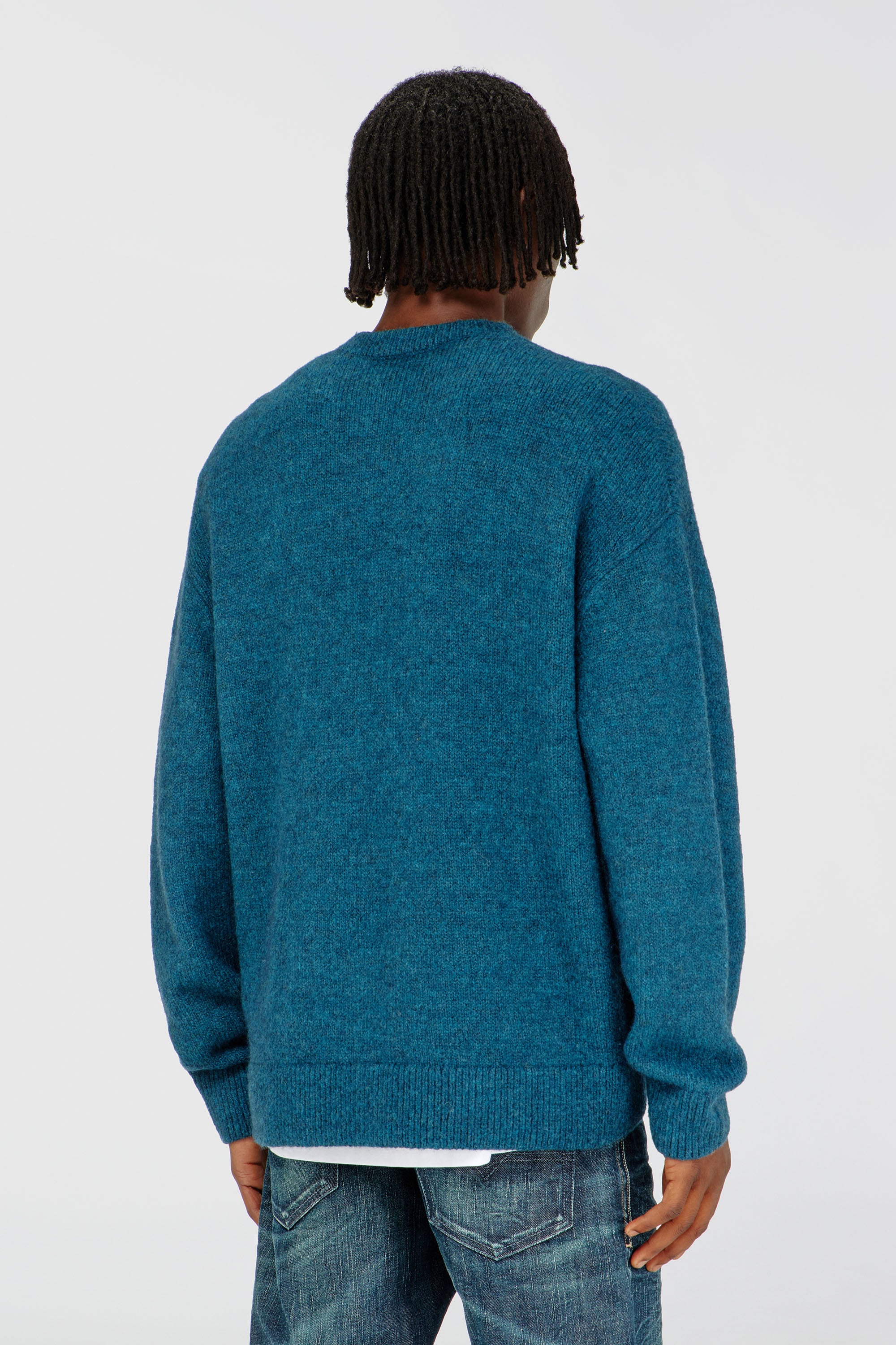 Diesel - K-AREESO, Jersey de mezcla de lana y alpaca Hombre in Verde - 4