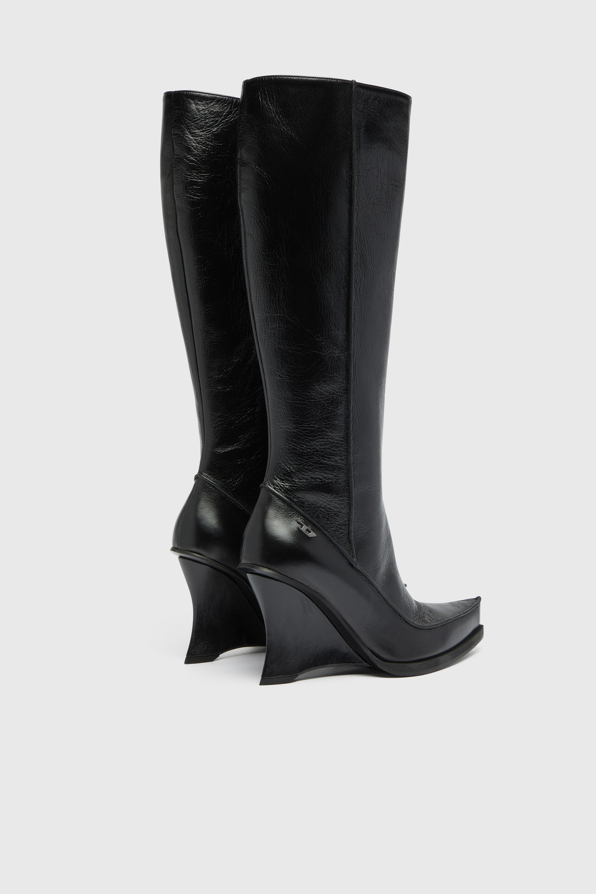 Diesel - D-LUCETTE-90-KB W, D-Lucette-Botas de cuero hasta la rodilla Mujer in ToBeDefined - 3
