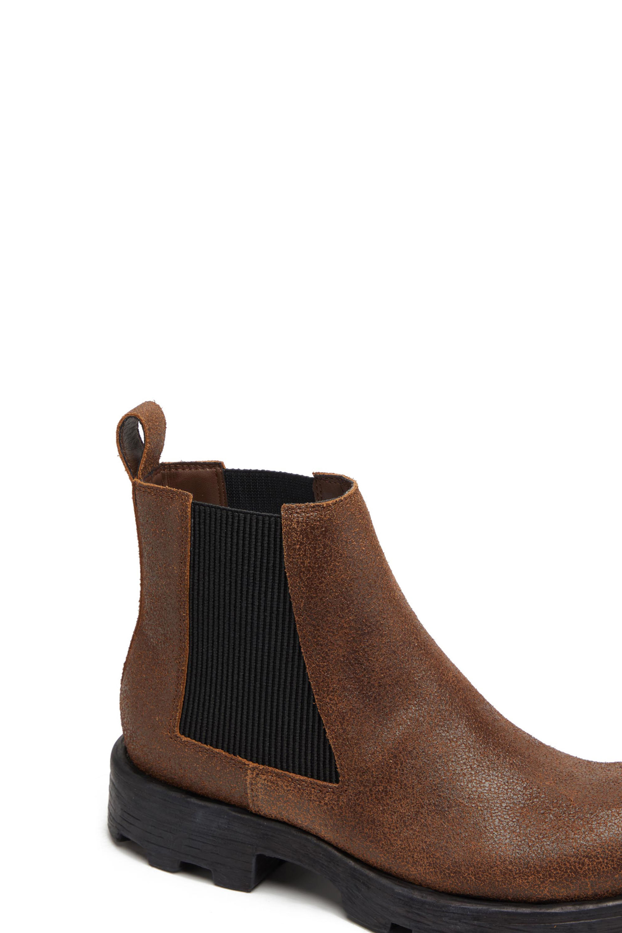 Diesel - D-HAMMER LCH, Man's D-Hammer LCH - Chelsea boots in cracked leather in Brown - 4