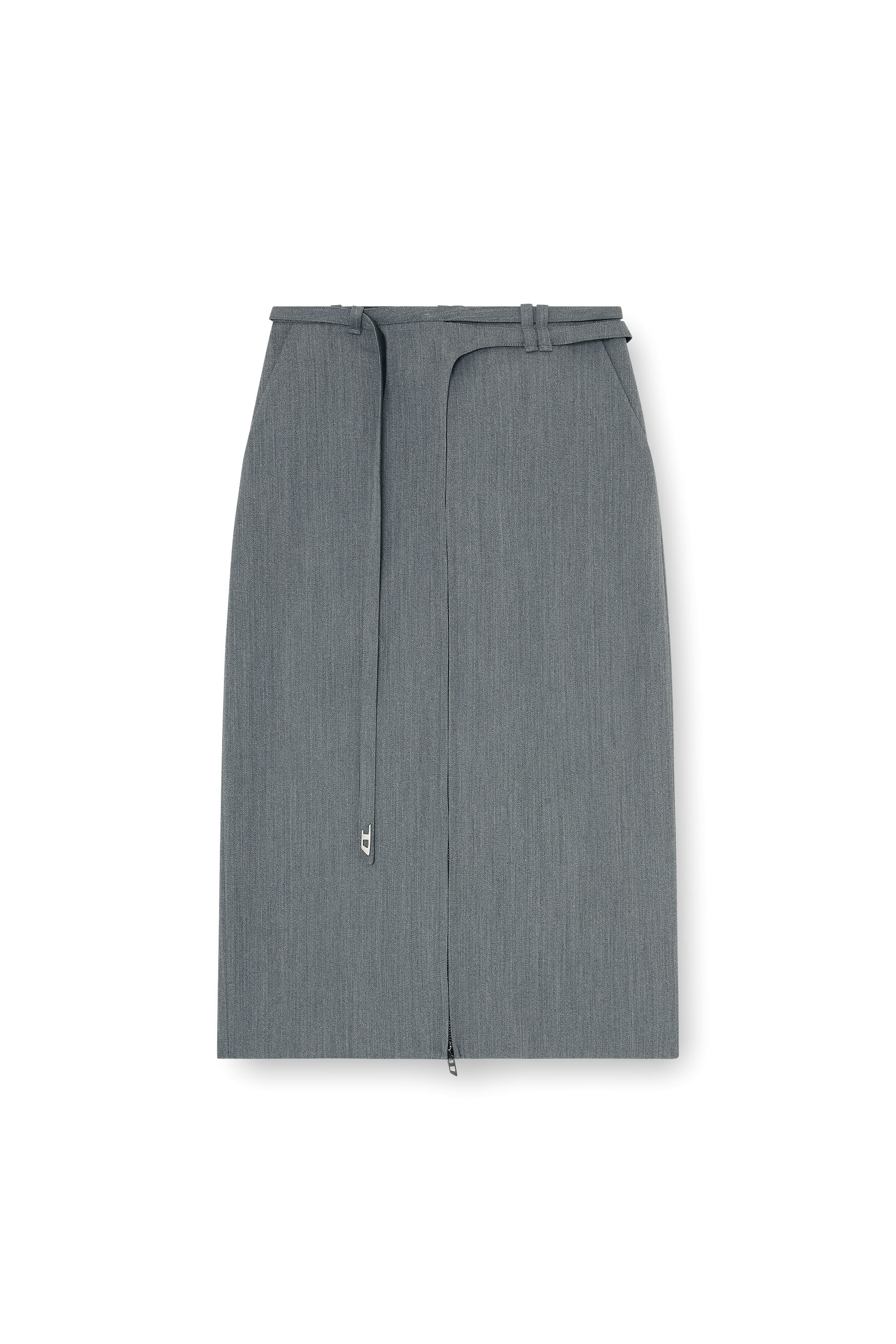 Diesel - O-RICE, Female's Tailored midi pencil skirt with biker straps in null - 3