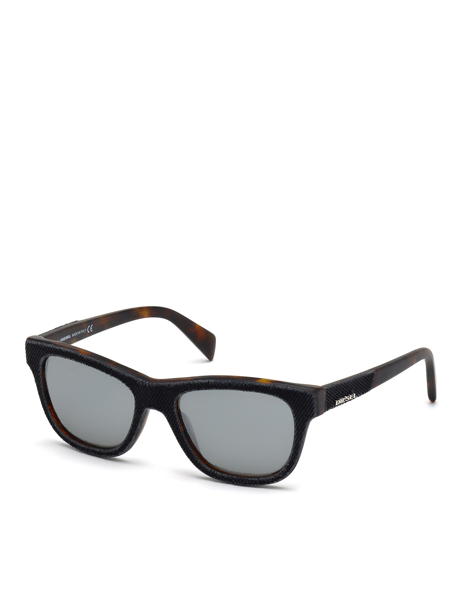 Diesel - DL0111, Unisex's Eyewear with unique denim frame front in Grey - 5