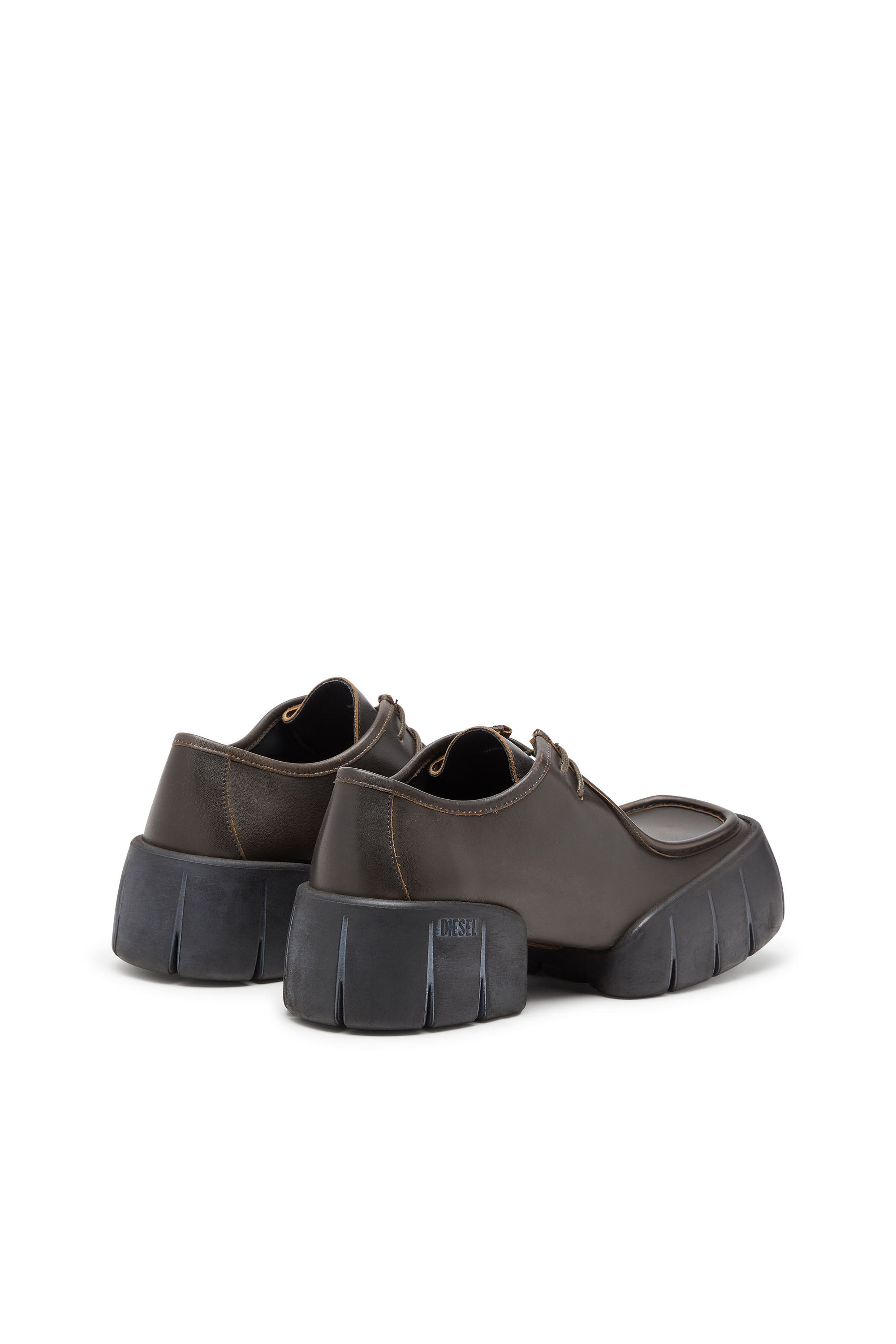 Diesel - D-TEX WB, Male's D-Tex-Moccasin-style shoes in brushed leather in Brown - 3