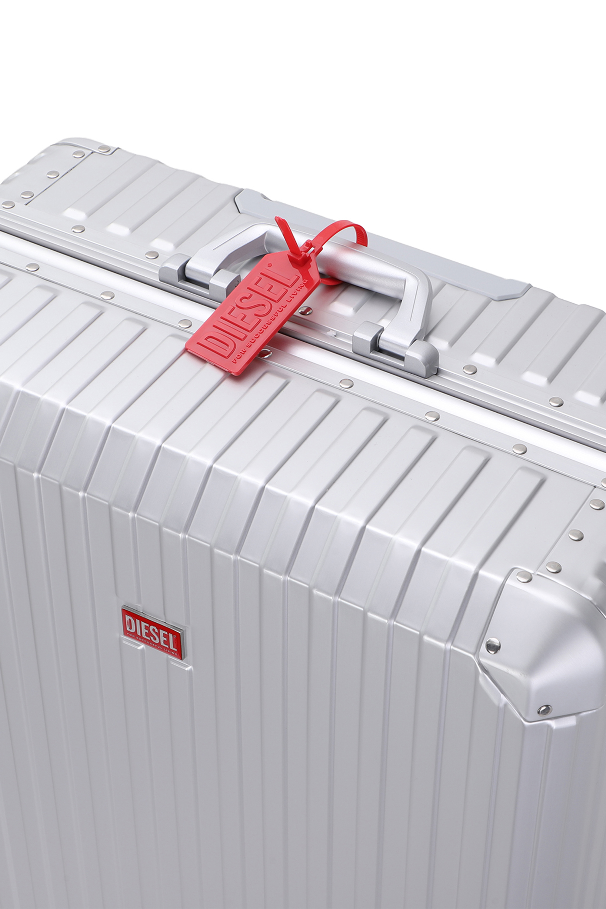 Diesel - DIESEL ALUMINUM TROLLEY- DSL002, Valise en aluminium taille L Mixte in Gris argent&eacute; - 6