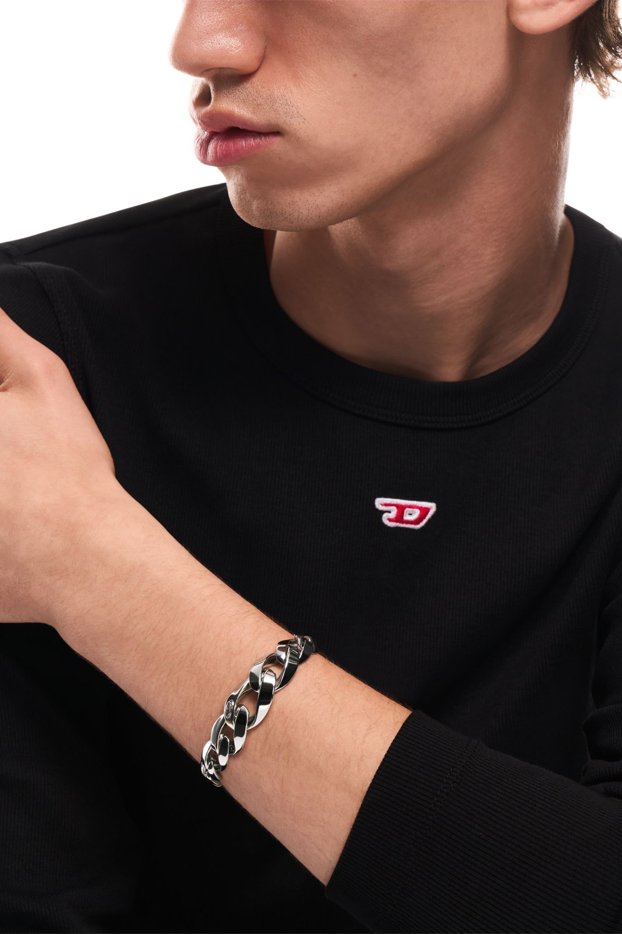 Diesel - DX1721040, Unisex's Stainless Steel Chain Bracelet in Silver - 5