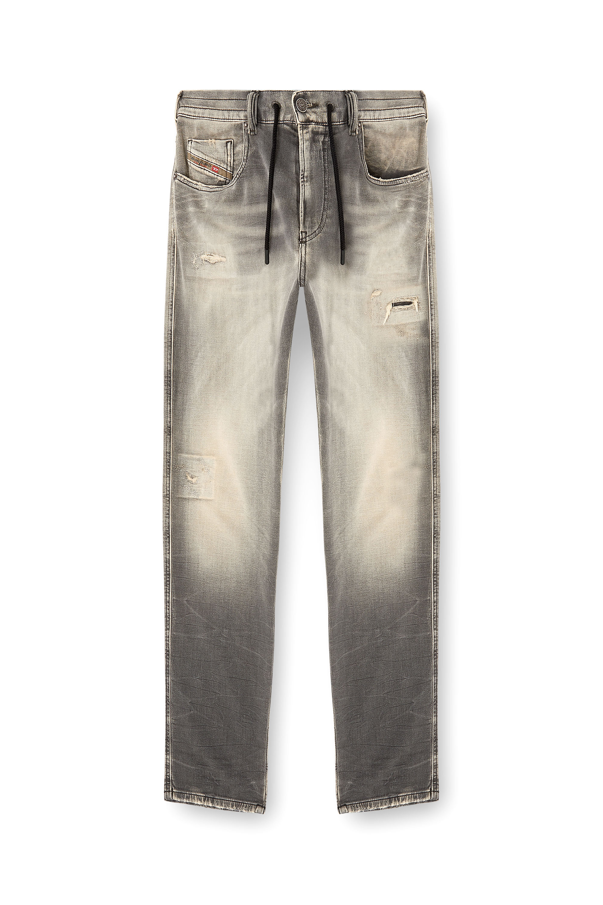 Diesel - Slim 2062 D-Strukt Joggjeans® 068UH Homme, Gris Clair - Image 3