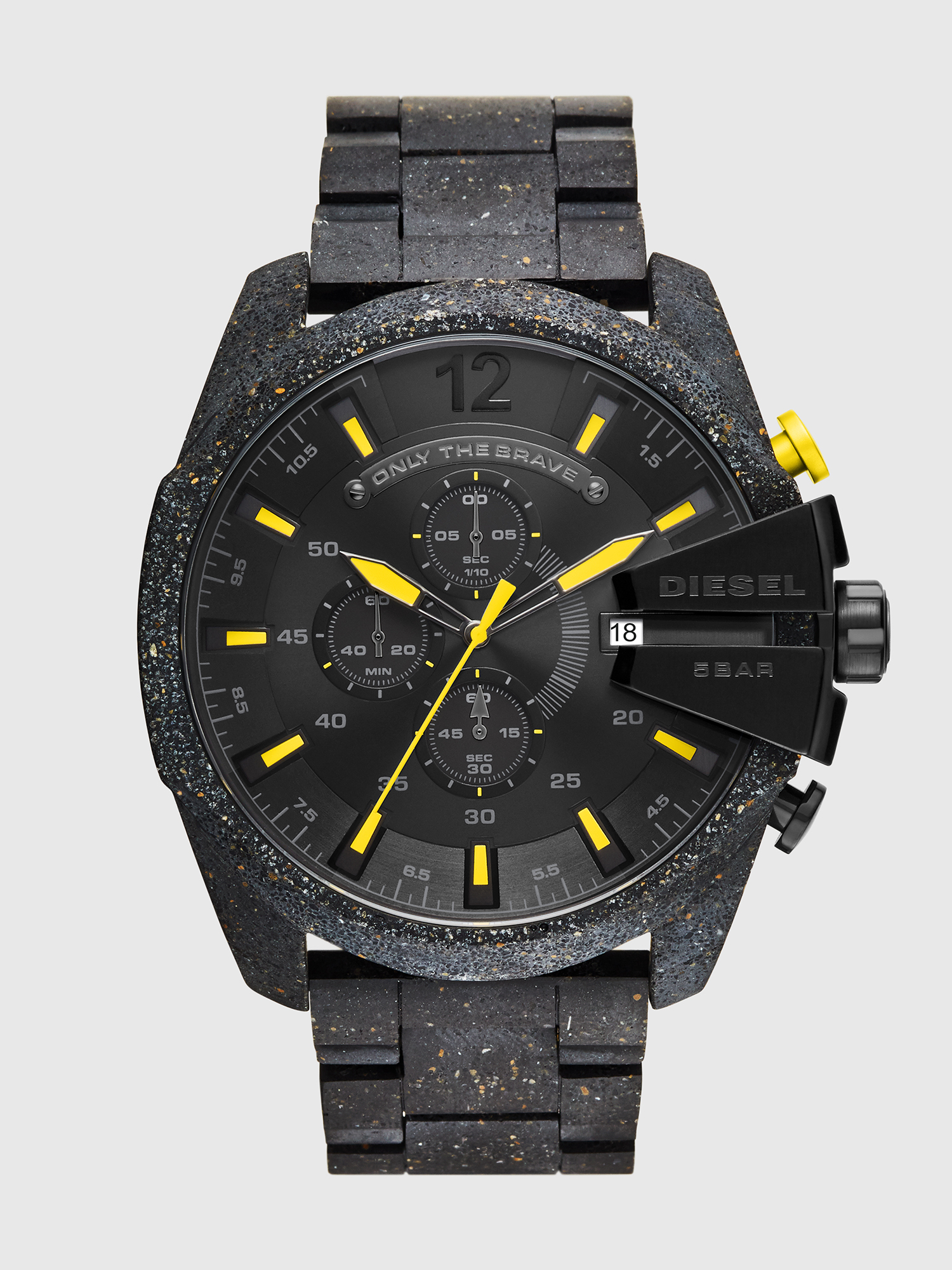 Mega Chief chronograph black concrete composite watch