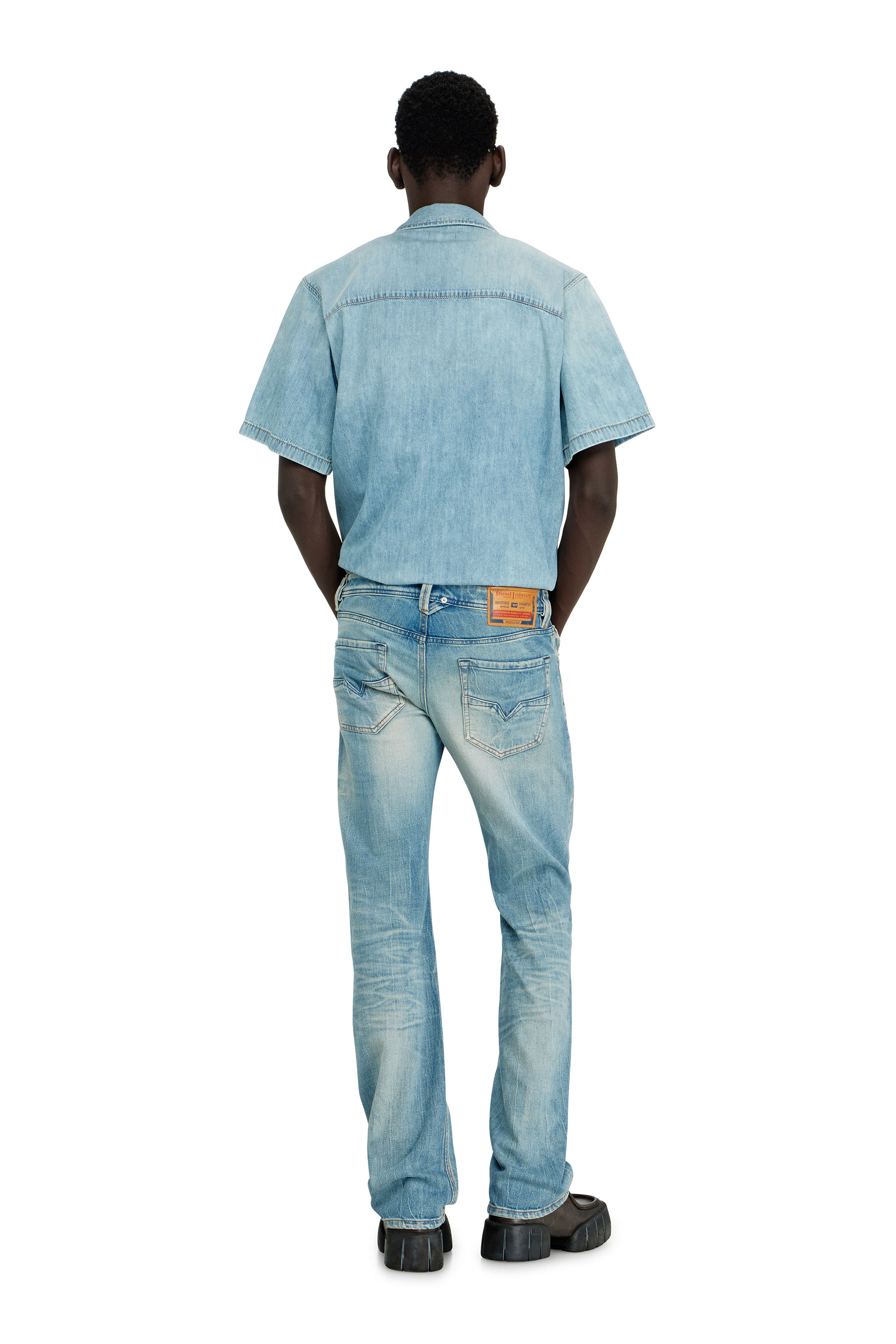 Diesel - Man's Regular Jeans 1985 Larkee 09P33, Light Blue - 4