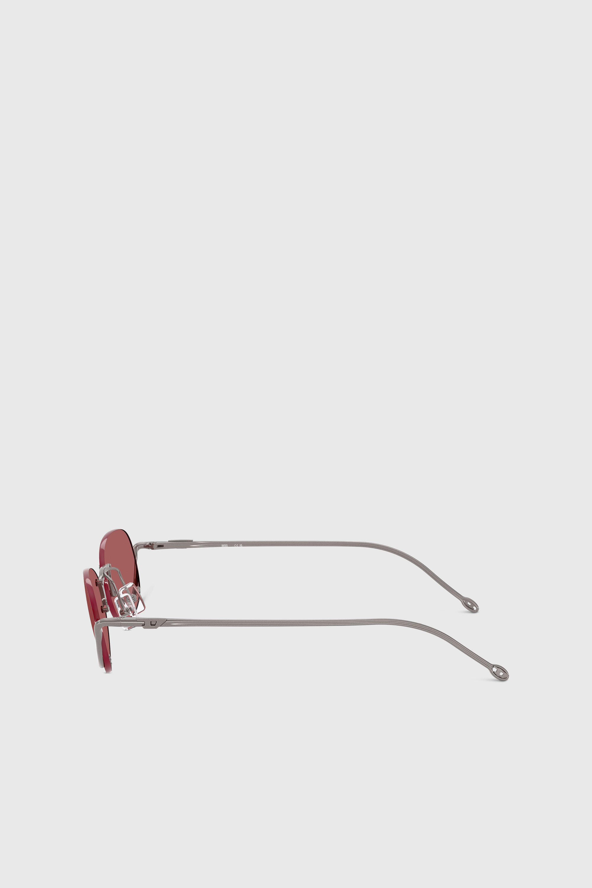 Diesel - 0DL1004, Unisex's Oval sunglasses in Red - 2