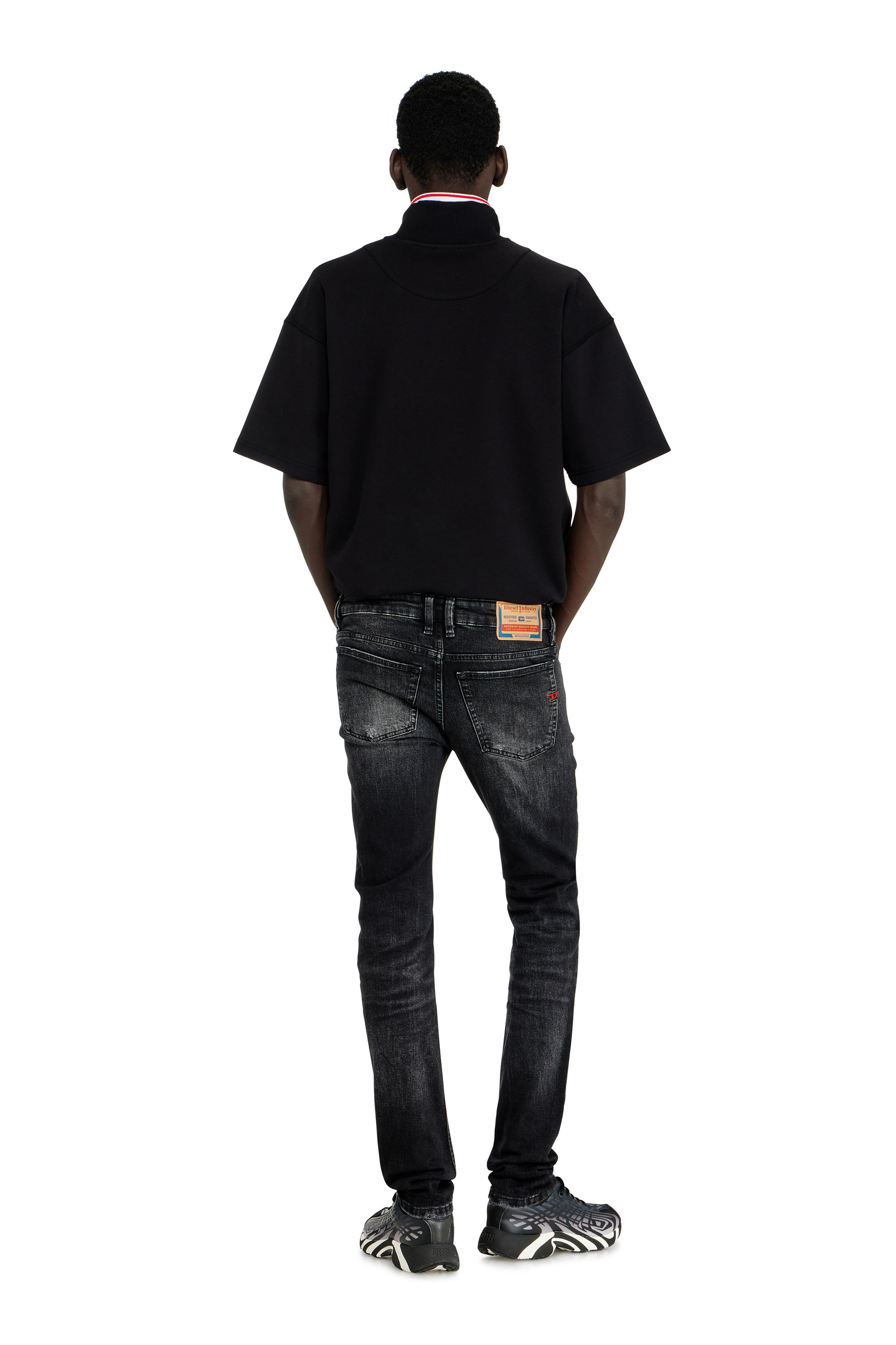 Diesel - Skinny Jeans 1979 Sleenker 0DBDP Hombre, Negro/Gris oscuro - 4