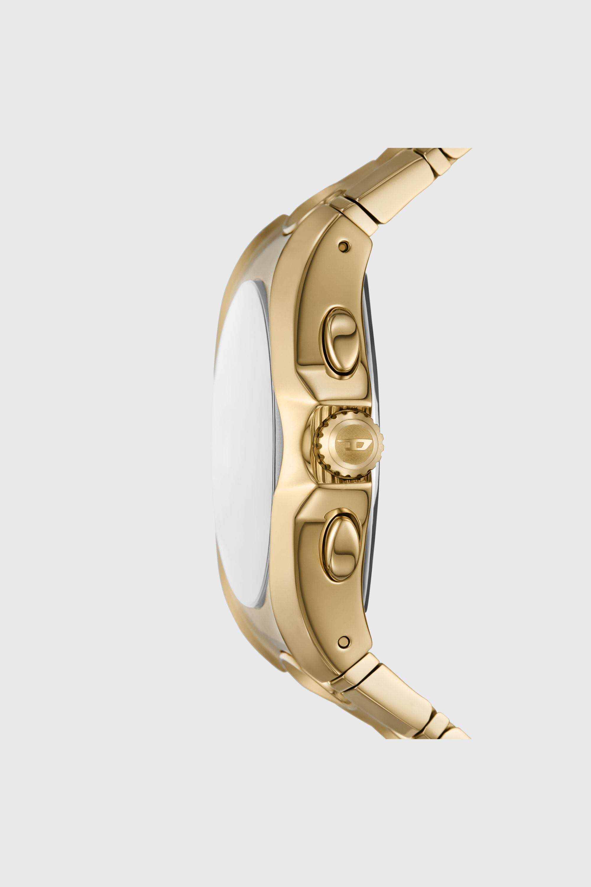 Men's D-Curve gold-tone stainless steel watch | Gold | Diesel US