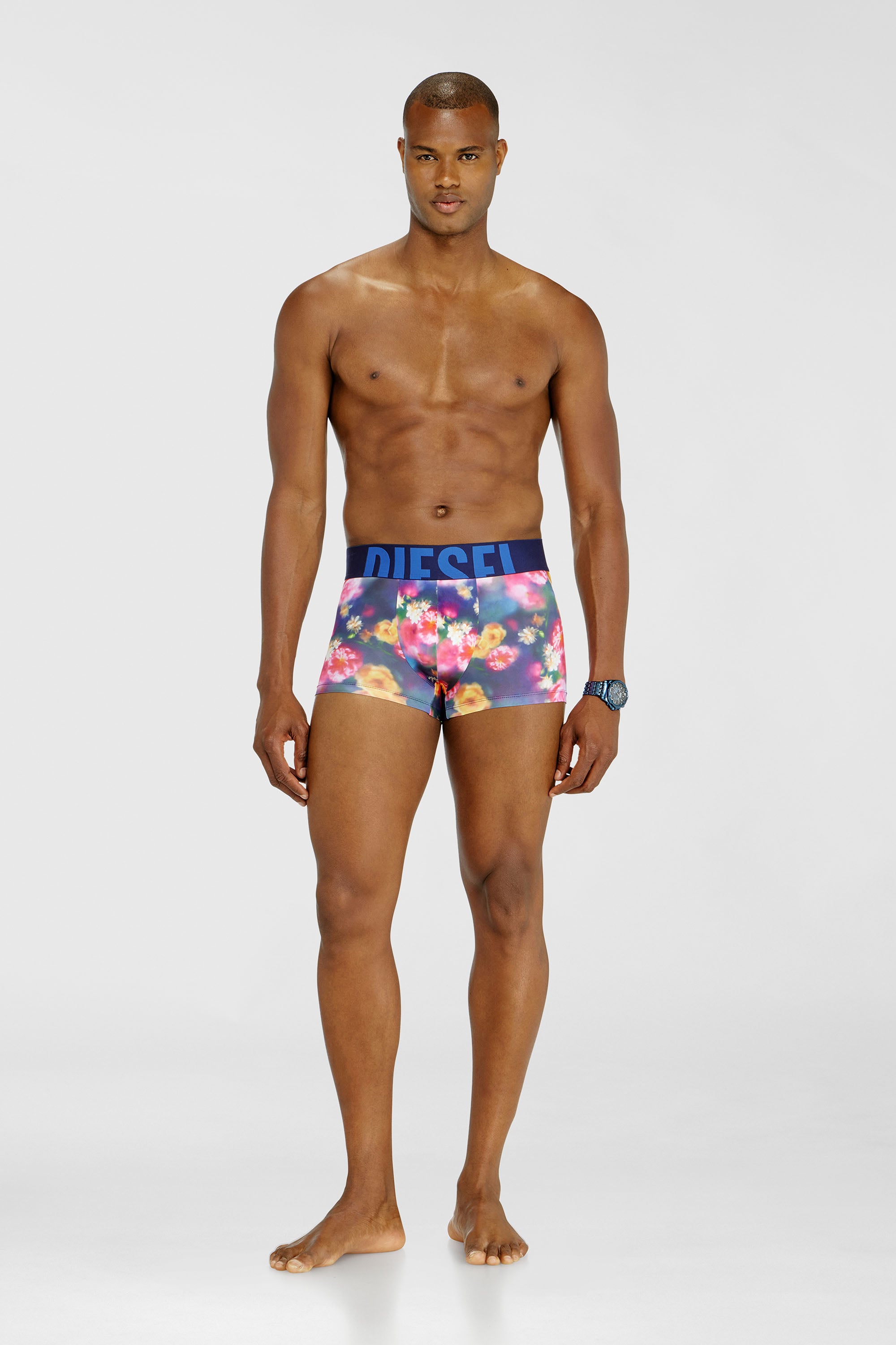 Diesel - DAMIEN-D-POP-55, Male's Trunks in stretch fabric with all-over florals in Multicolor - 2