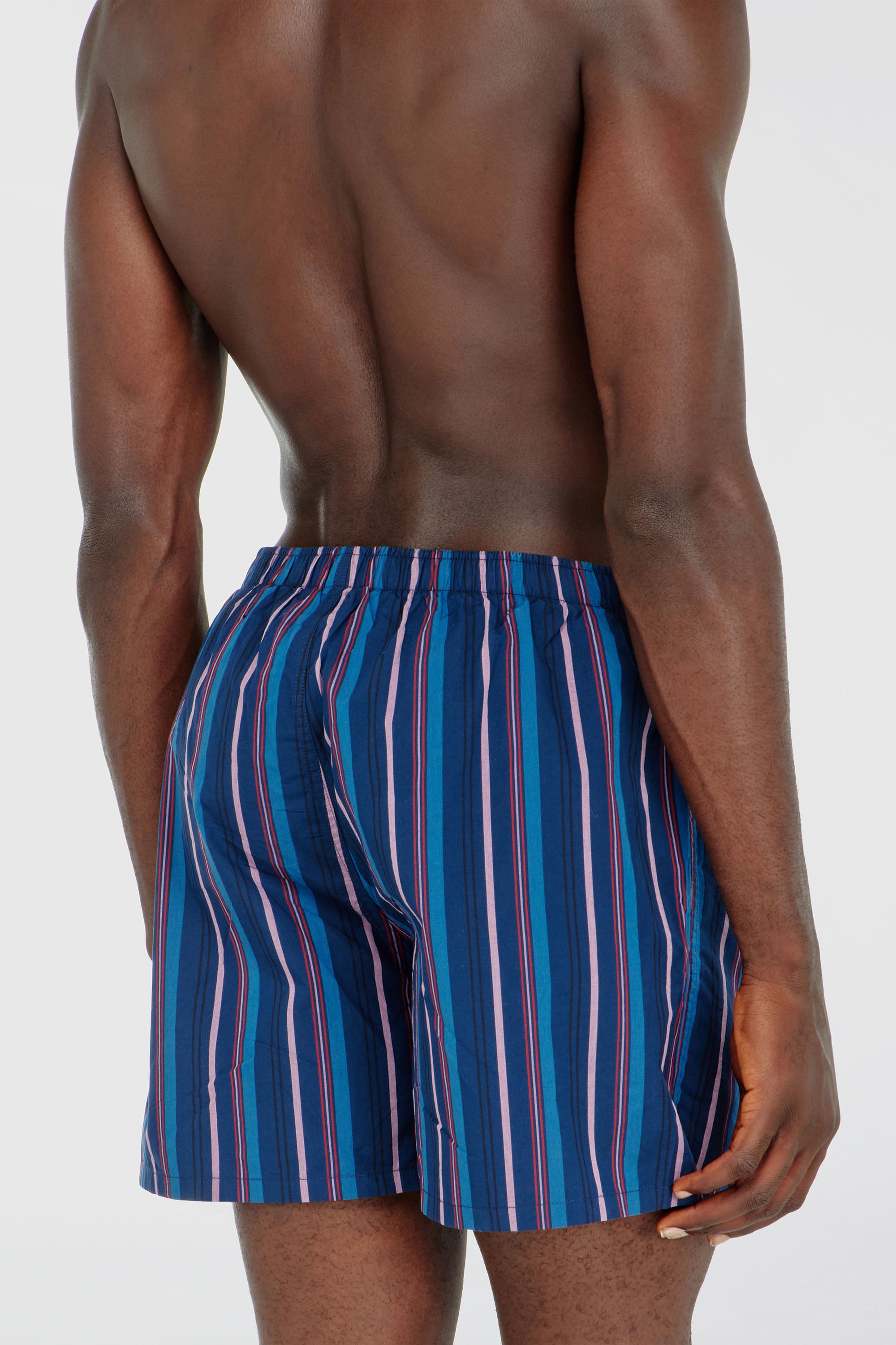 Diesel - RYAN-D-CORE-3PACK, Man's 3-pack cotton boxers solid stripe floral in Blue/Pink - 4