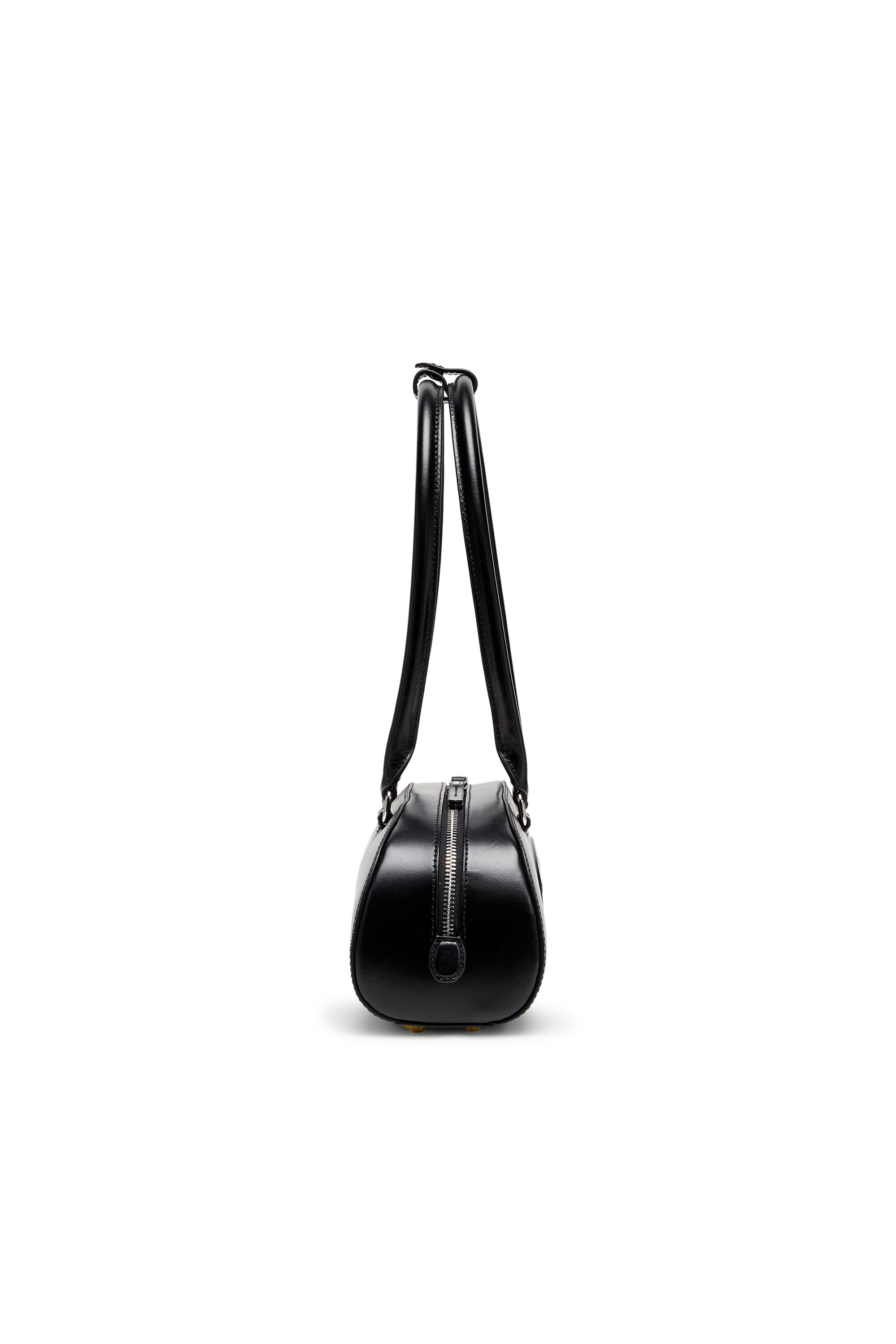 Diesel - 1DR DOME SHOULDER EW, Woman's 1DR Dome - Elongated bowling bag in leather in Black - 4