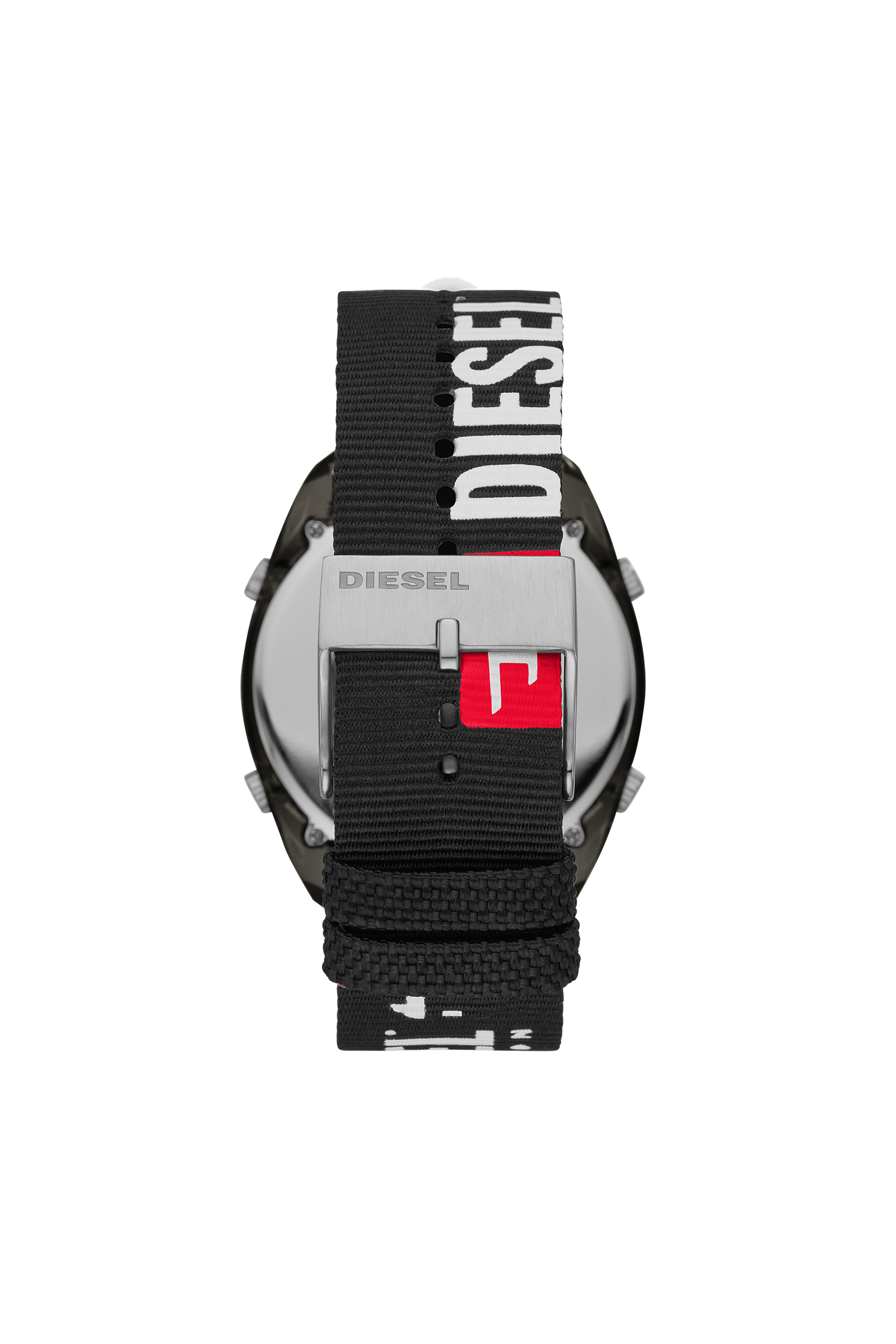 DZ1914 Man: Crusher Digital Black Nylon Watch | Diesel