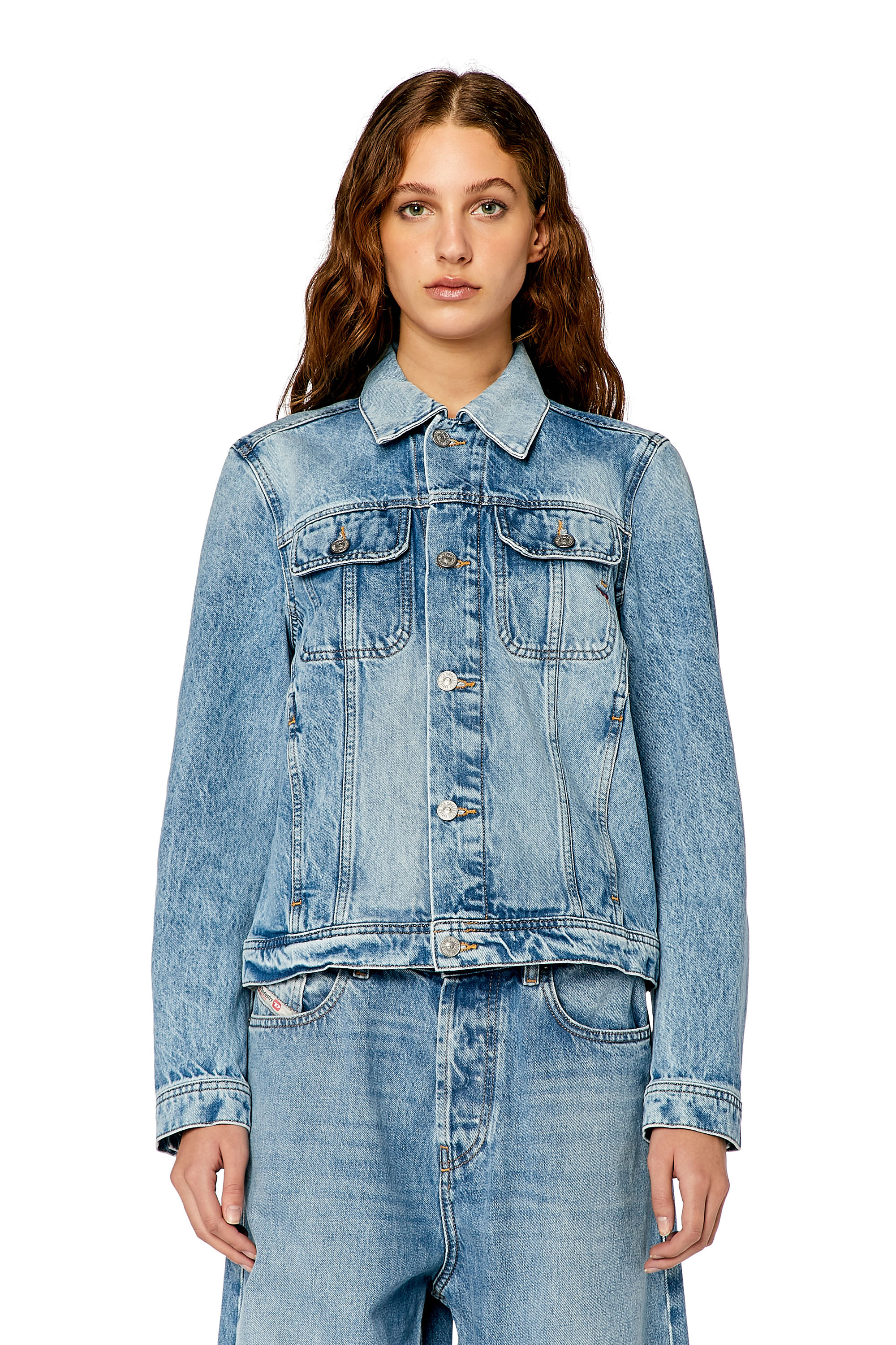Women's Trucker jacket in denim | Blue | Diesel {{Country}}