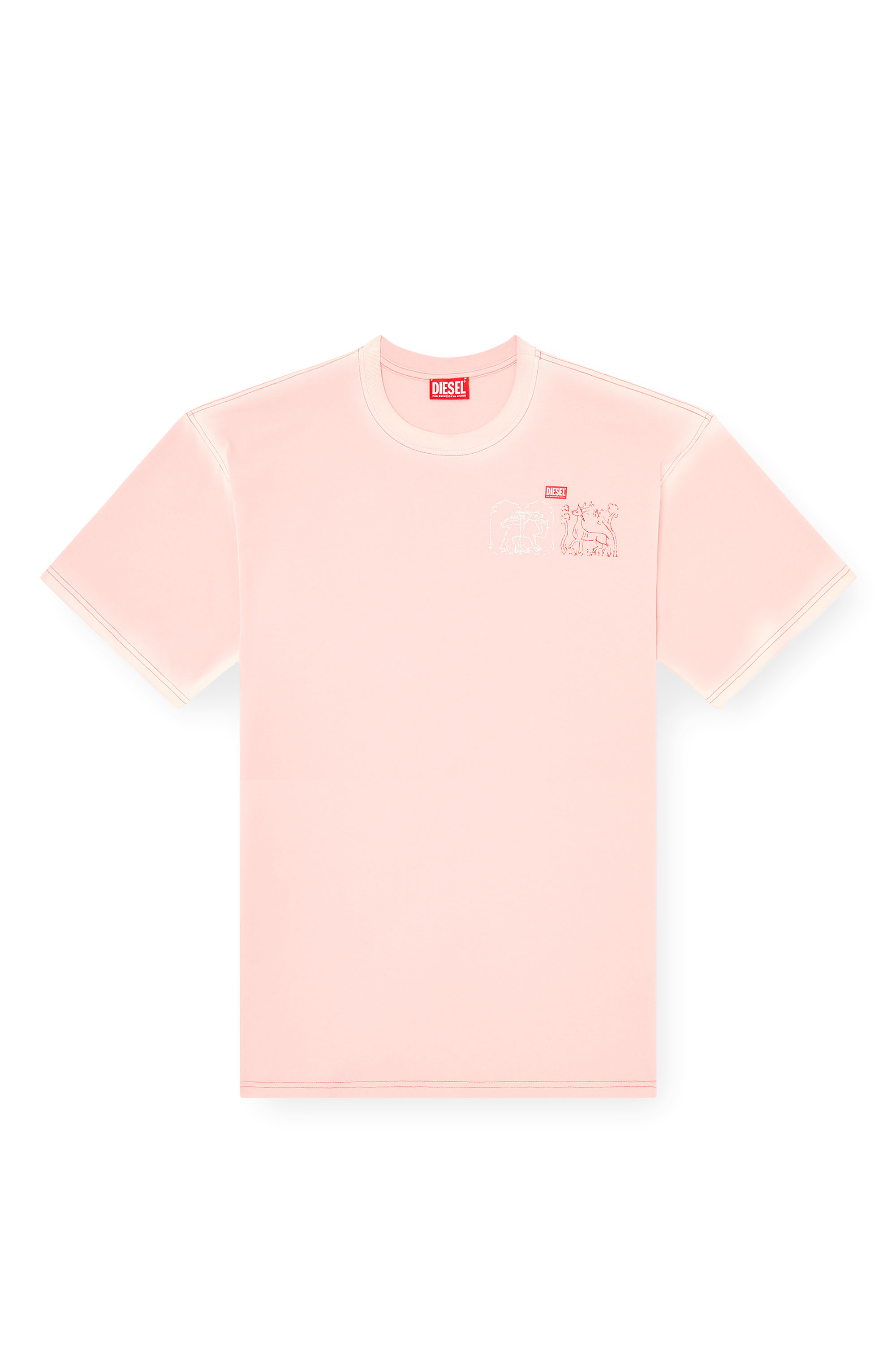 Diesel - T-BOXT-T10, Camiseta con estampado de espada Hombre in Rosa - 2