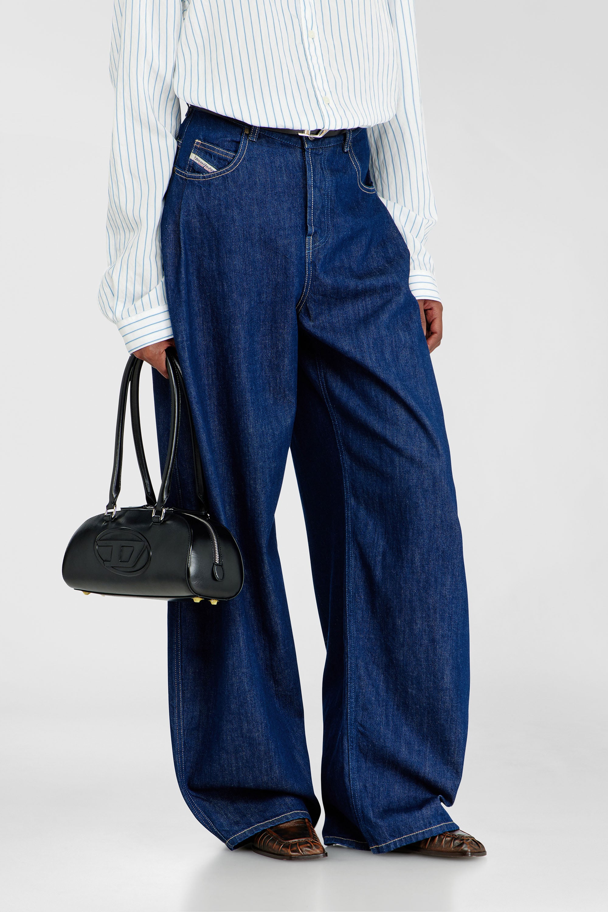 Diesel - Relaxed Jeans 1987 D-Khelz 09Q09 Mujer, Azul Oscuro - 9