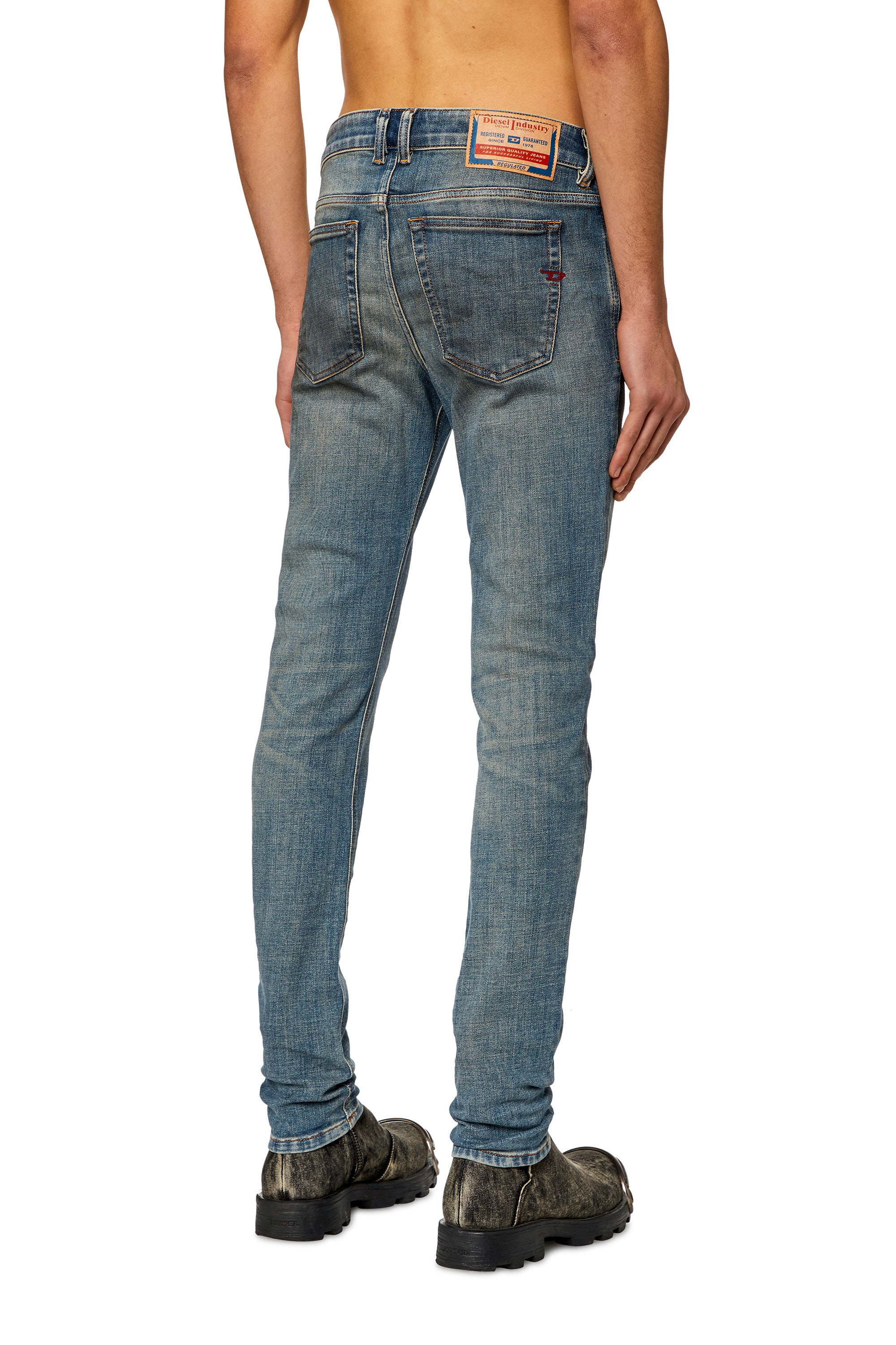 Diesel - Man's Skinny Jeans 1979 Sleenker 09H69, Dark Blue - 2