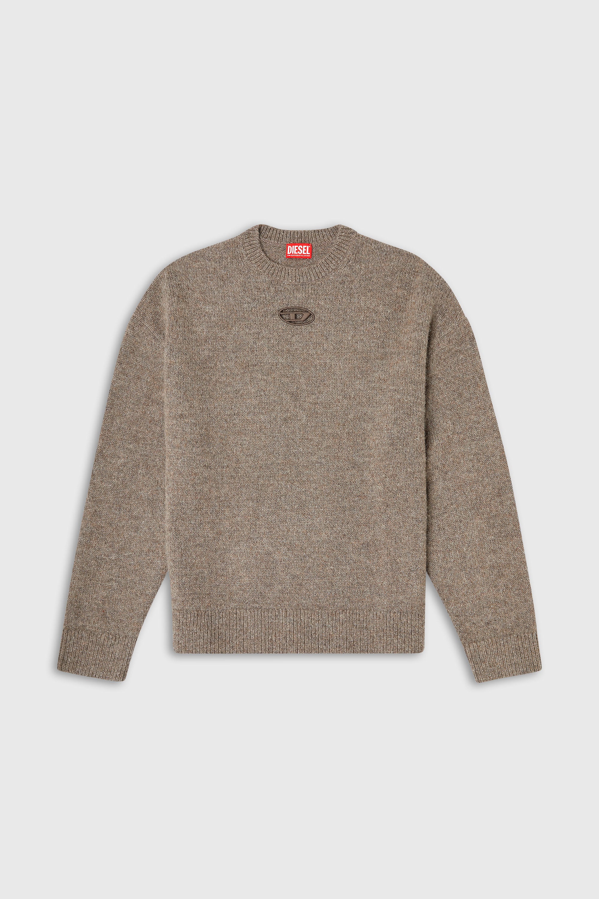 Diesel - K-AREESO, Man's Jumper in wool and alpaca blend in Beige - 2