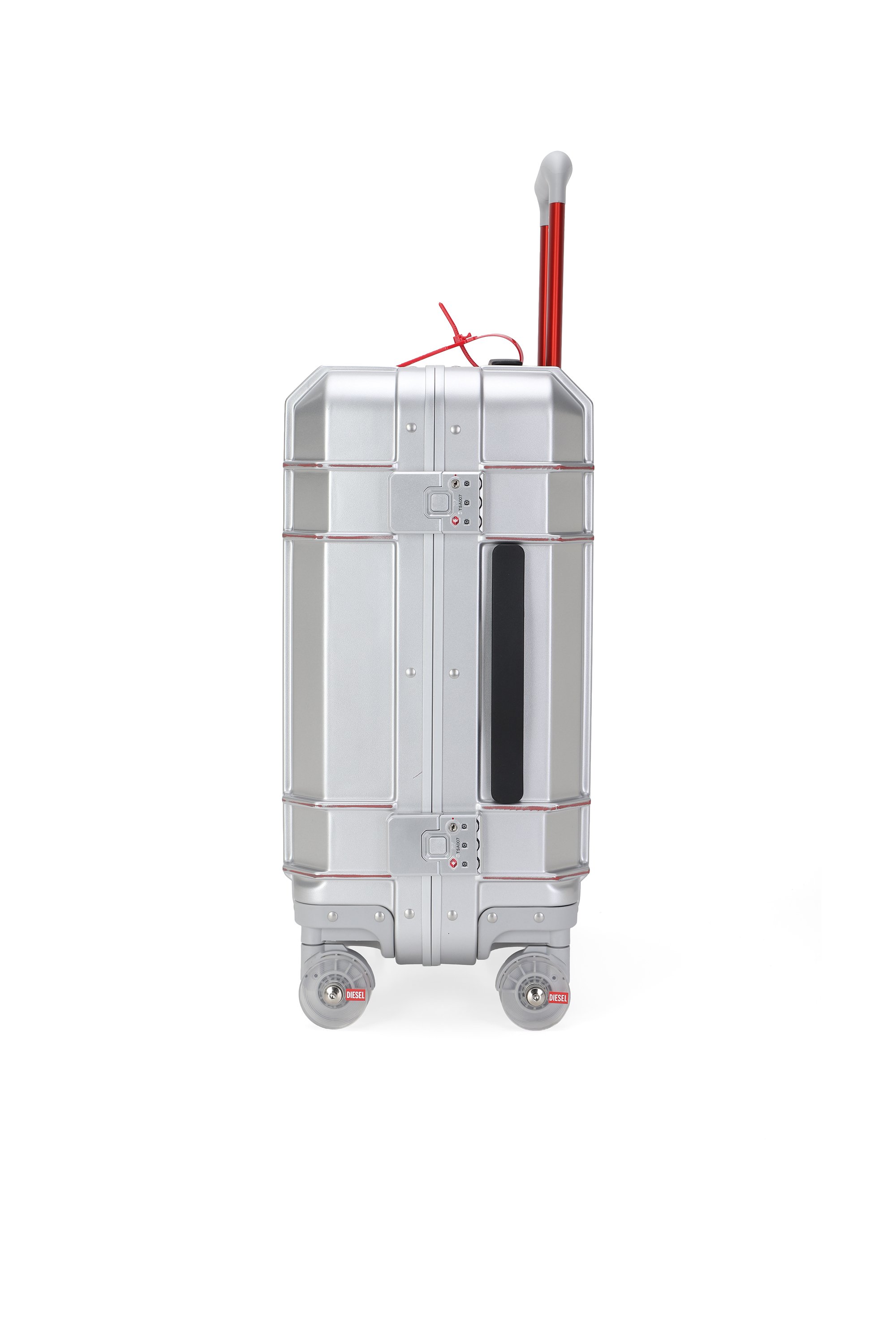 Diesel - DIESEL PC STRONG IMAGE TROLLEY- DSL003, Unisex's Rugged carry‑on suitcase 20" in Silver - 4