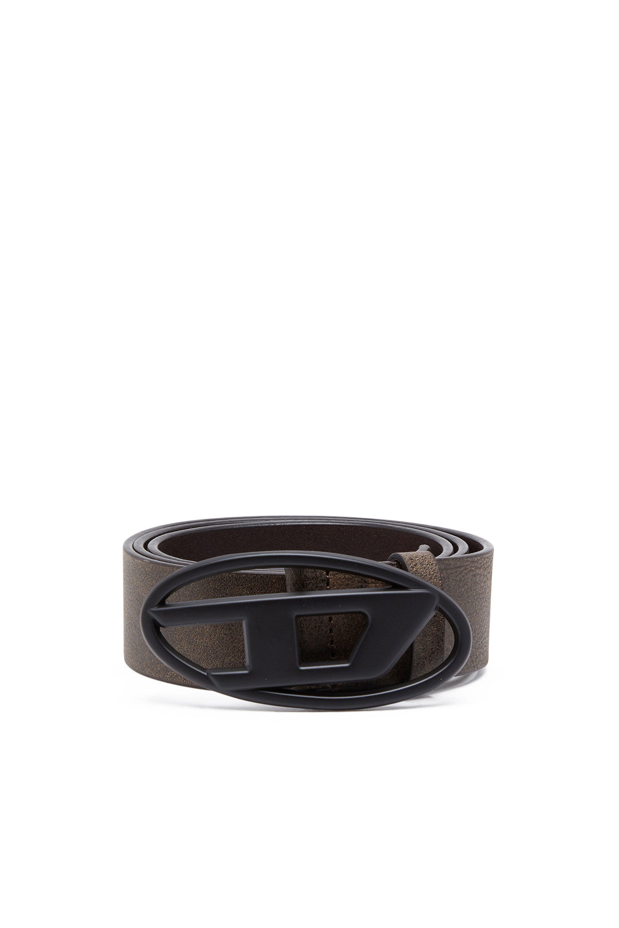 Diesel - B-1DR, Ceinture 3.9 cm en cuir traité Mixte in Marron - 1