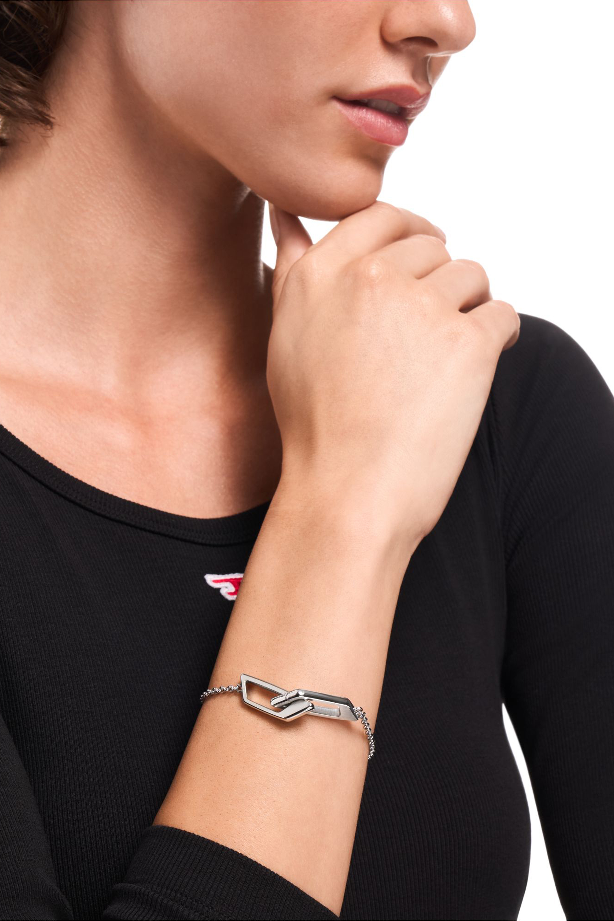 Diesel - DX1726040, Unisex's Stainless Steel Chain Bracelet in Silver - 5