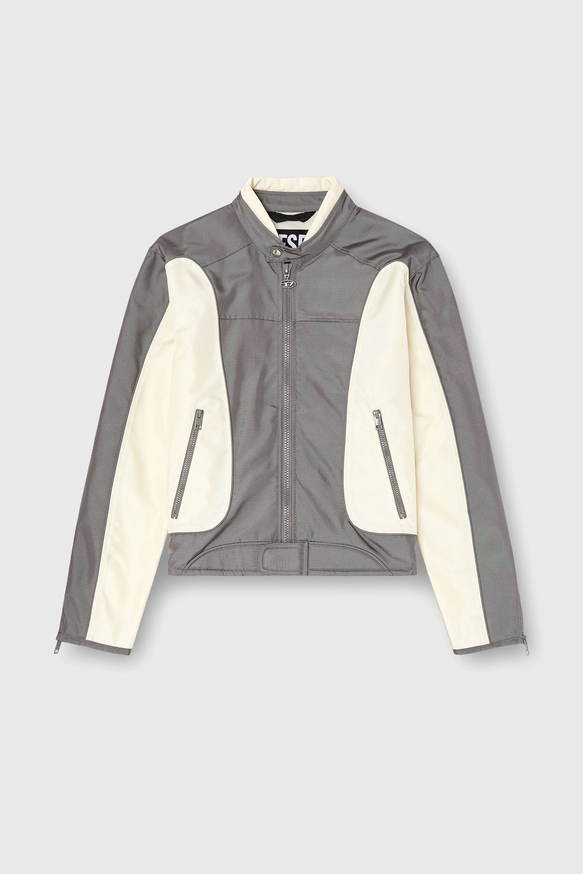 Men's Colour-block biker jacket with piping | Multicolor | Diesel US