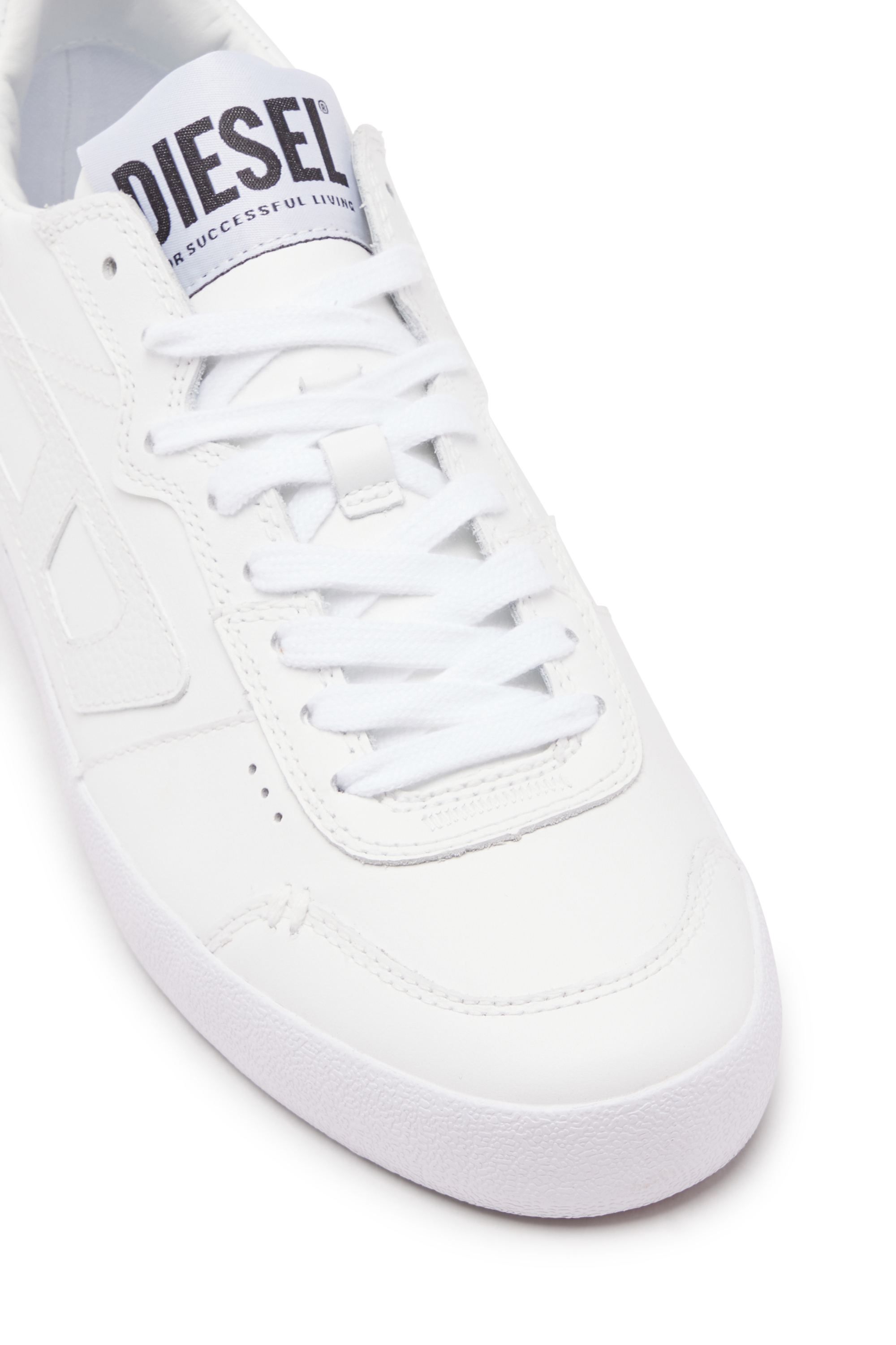 PaleNeØ/レゾンテノール Men's S-Slante-D-Sneakers in suede and leather with D logo