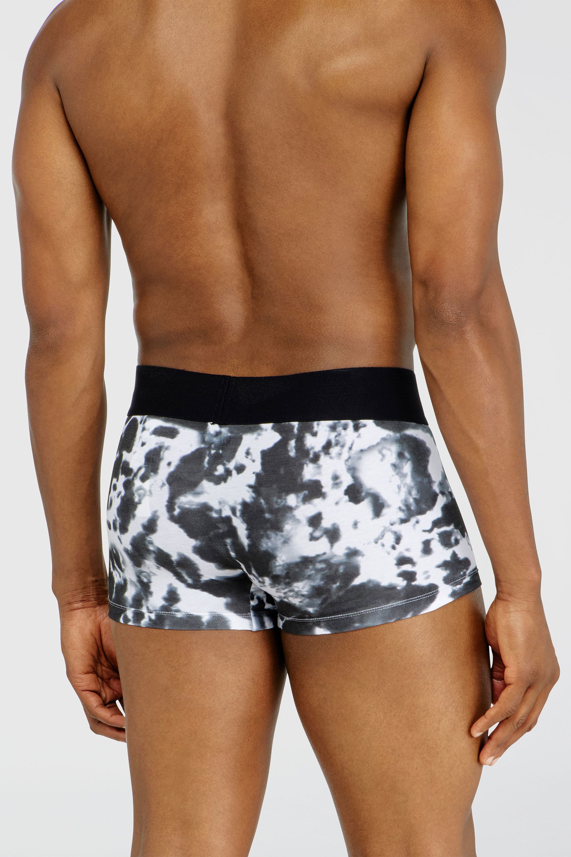 Diesel - UMBX-DAMIENTHREEPACK-5.5EL, Man's 3-pack of stretch cotton trunks with print in Black/White - 3