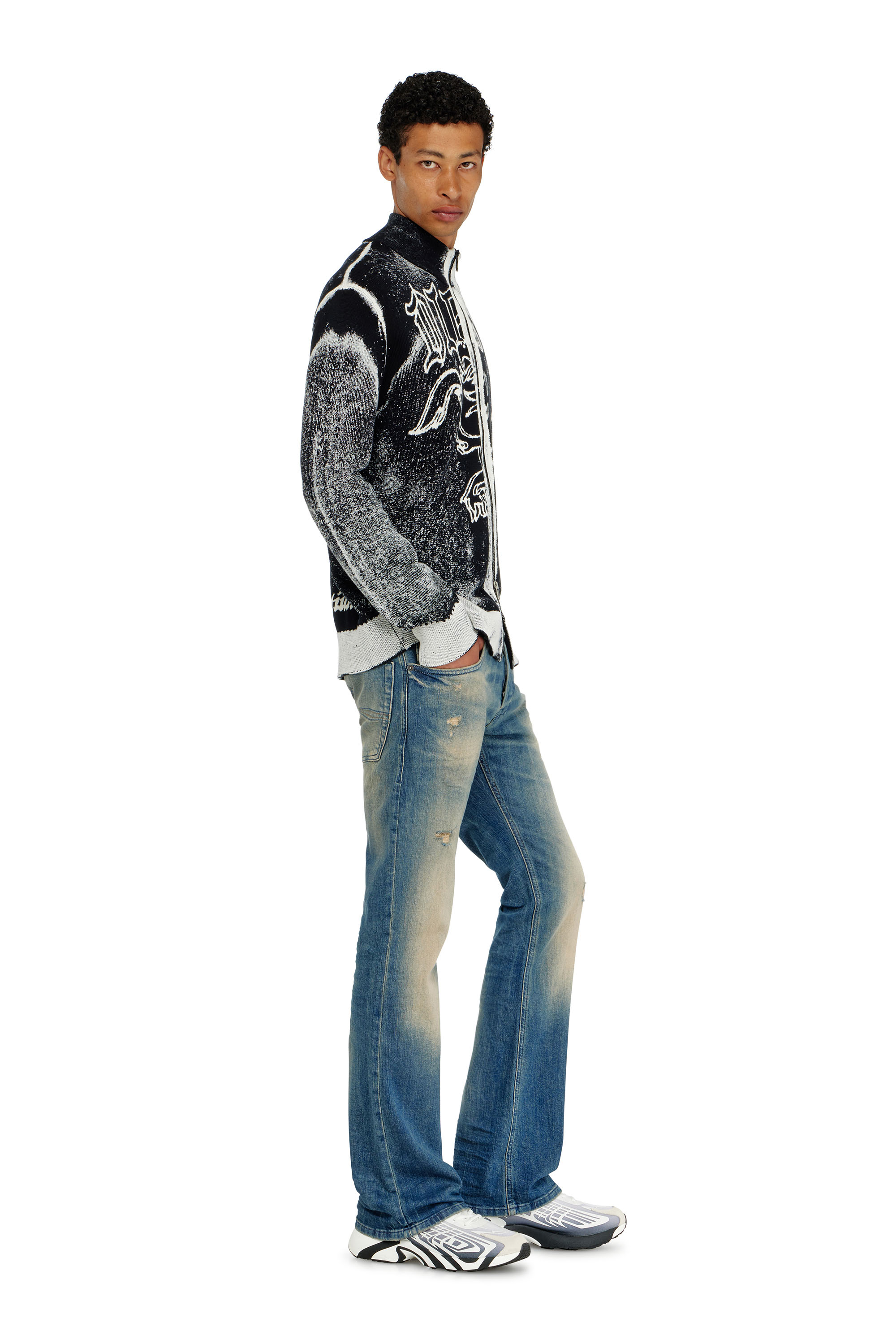 Diesel - Bootcut Jeans 2007 Zatiny 0KBBW Hombre, Azul medio - 3