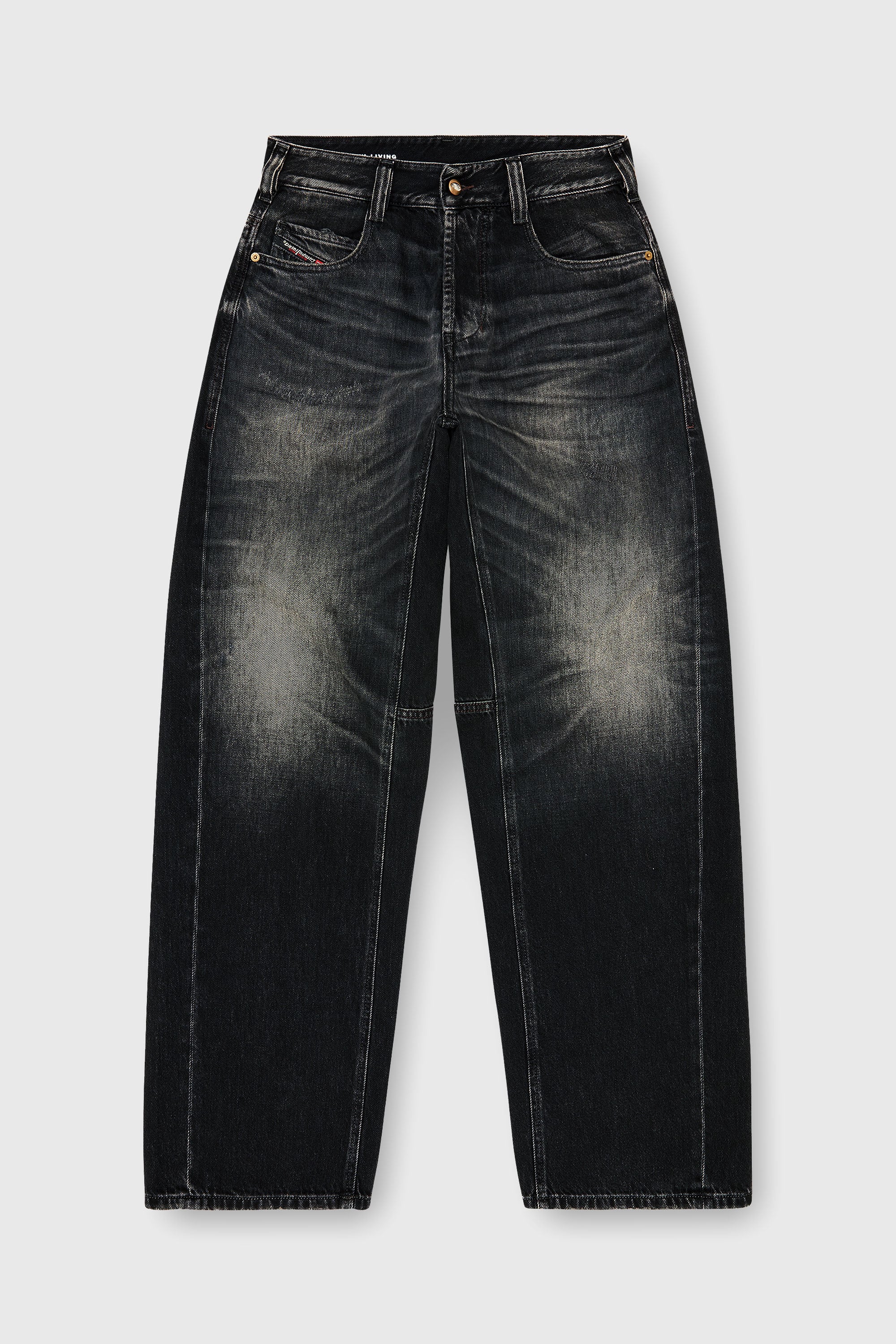 Diesel - Relaxed Jeans 1997 D-Enim-M 09P65 Unisex, Negro/Gris oscuro - 2