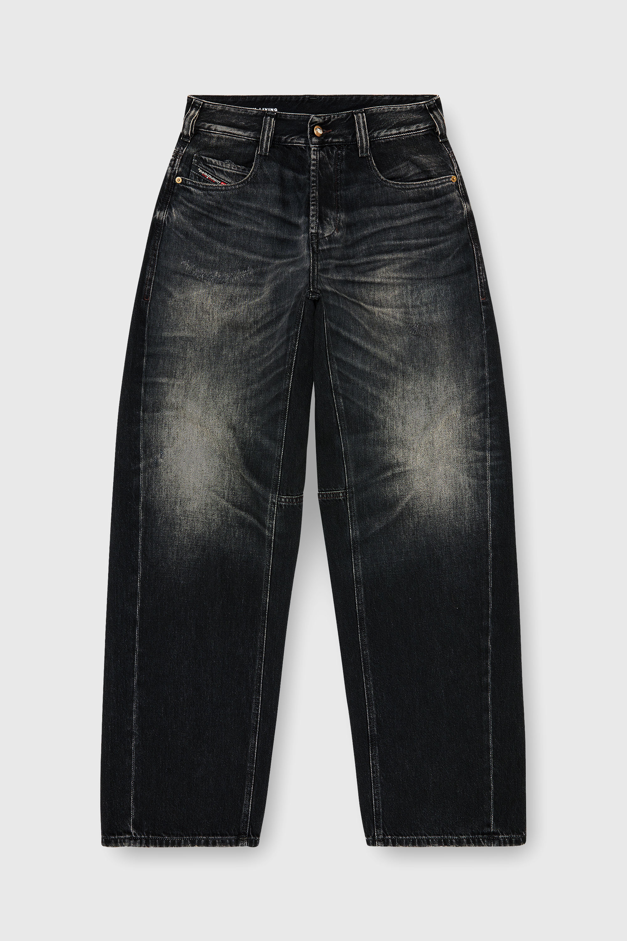 Diesel - Relaxed Jeans 1997 D-Enim-M 09P65 Unisex, Negro/Gris oscuro - 8
