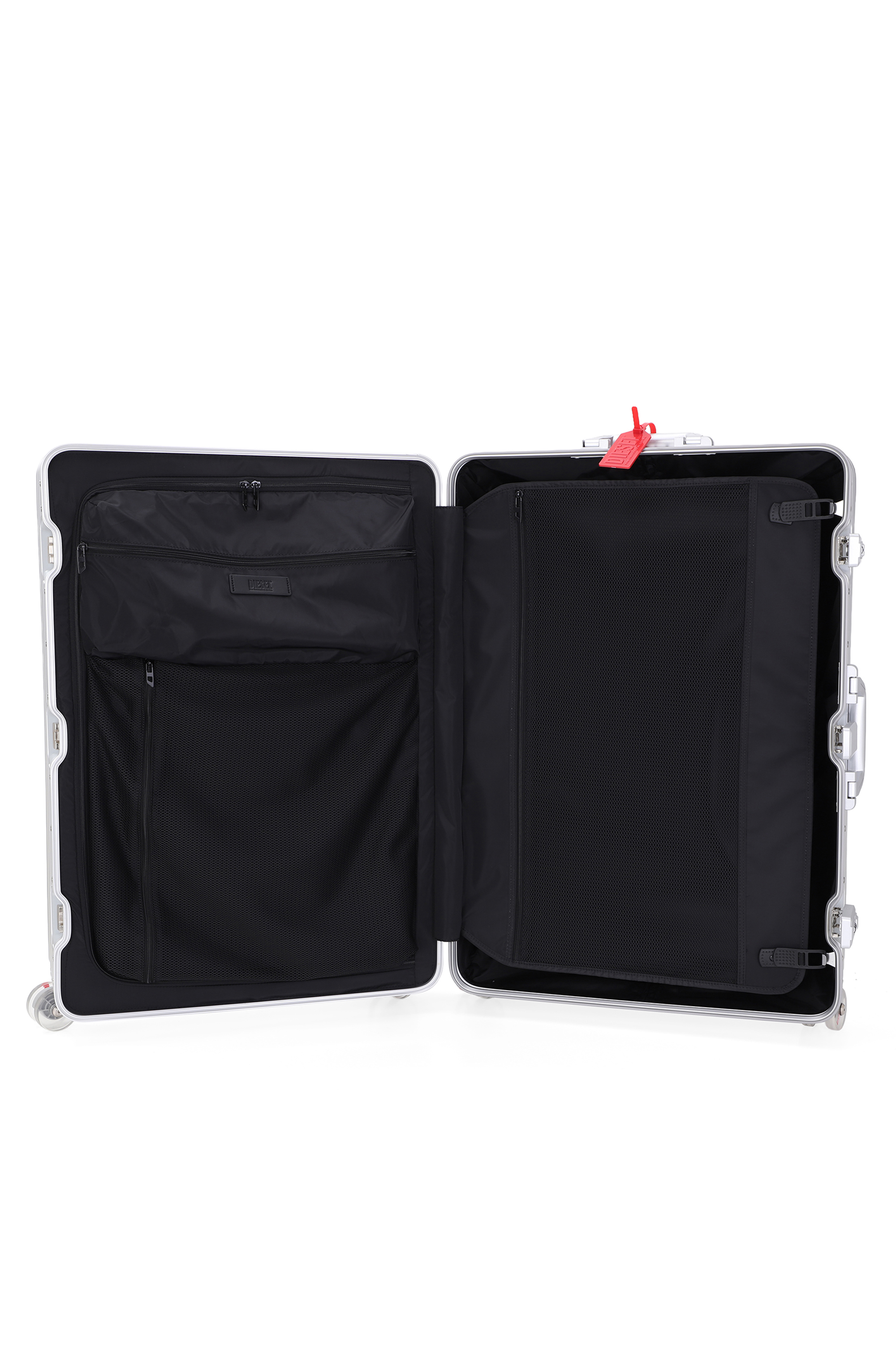 Diesel - DIESEL ALUMINUM TROLLEY- DSL002, Valise en aluminium taille L Mixte in Gris argent&eacute; - 4