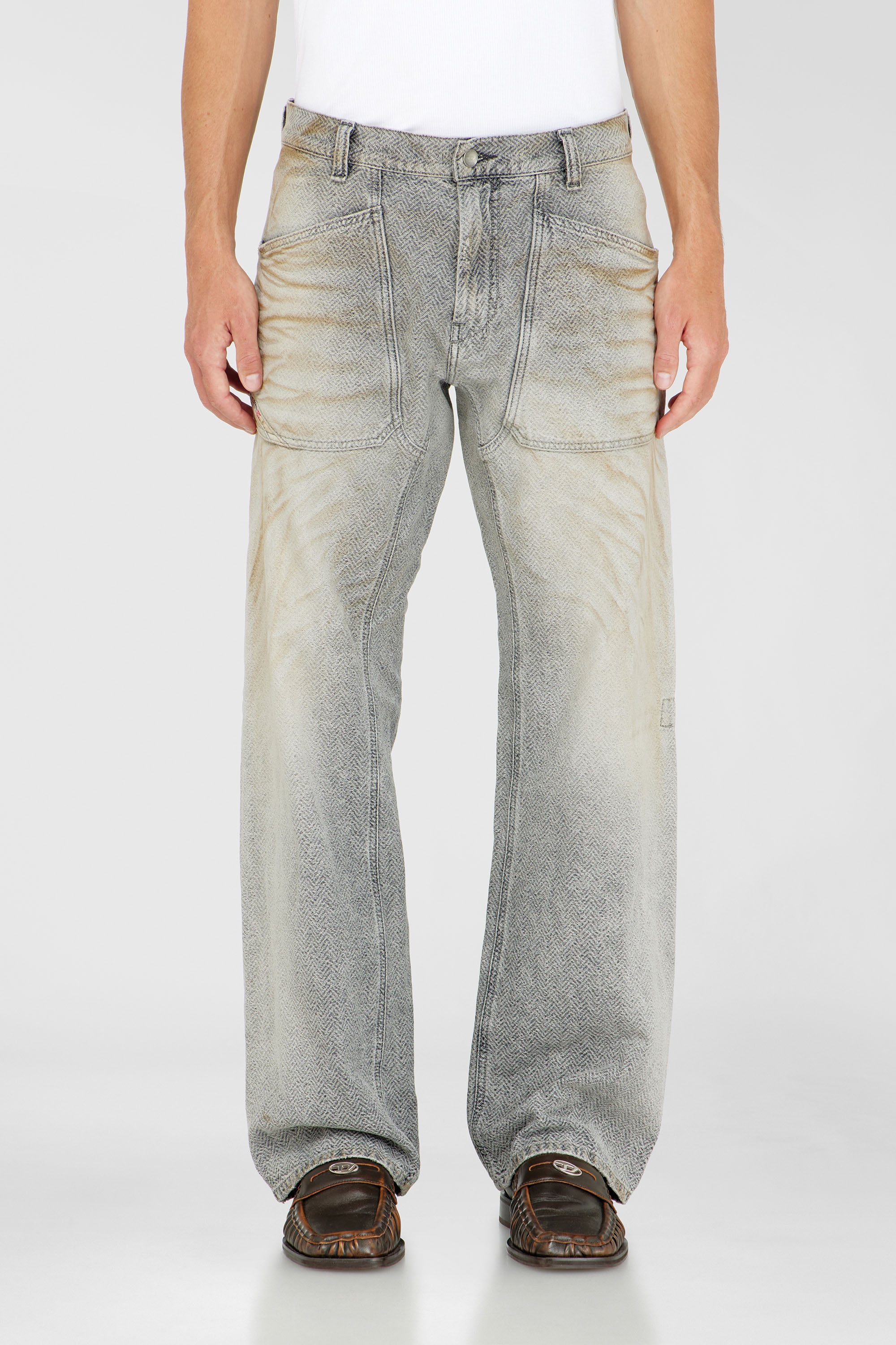 Diesel - Relaxed Jeans D-Zeta 09Q11 Homme, Gris - Image 4