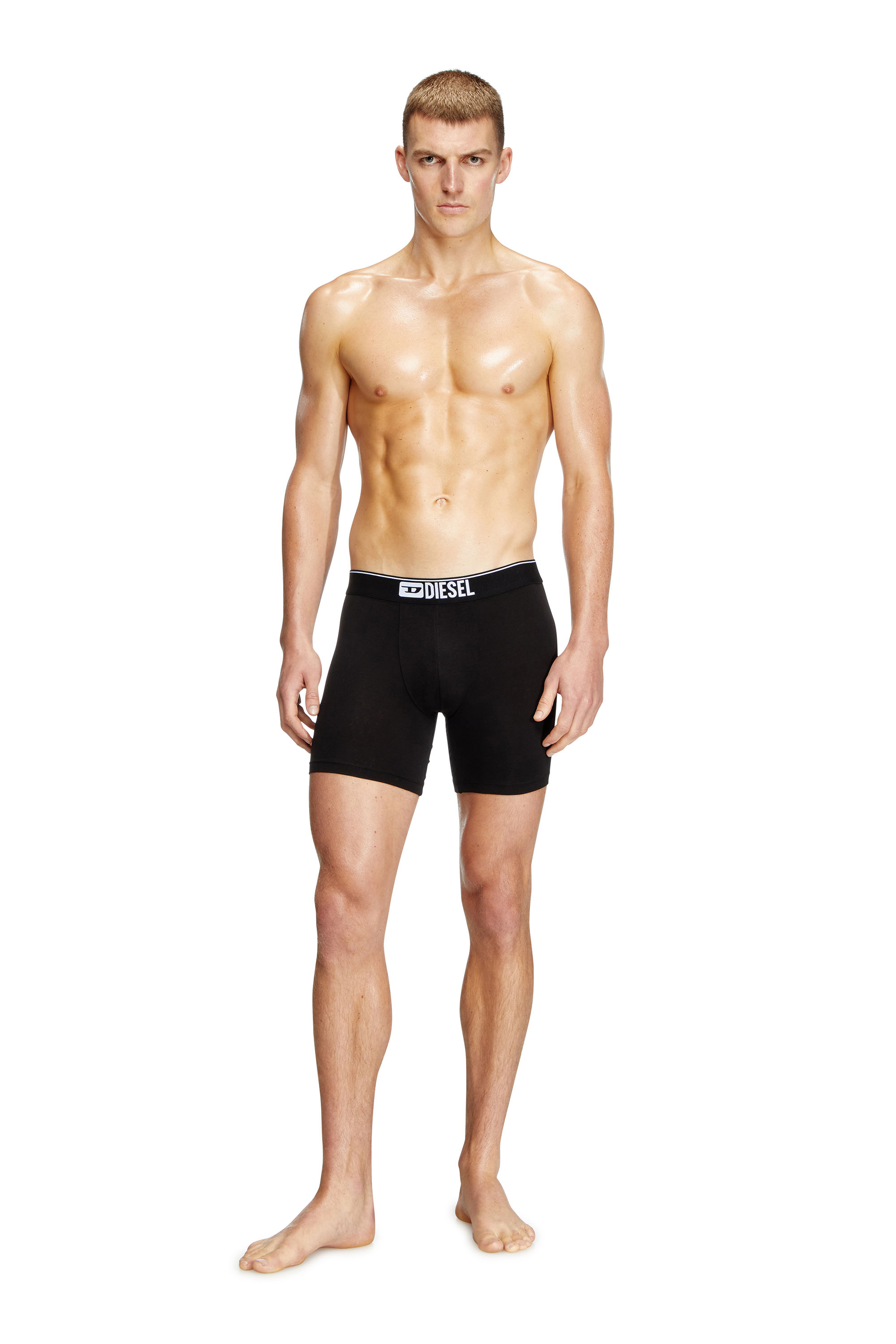 Diesel - MAX-3PACK, Lot de trois boxer en coton stretch Homme in Noir - 2